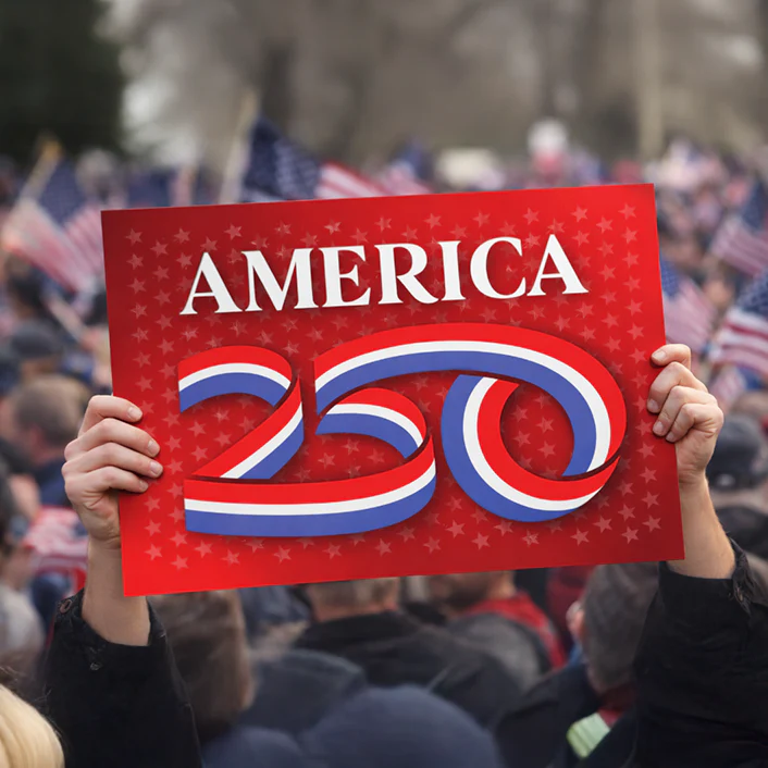 America250 19"x13" Red Rally Sign (Box of 200)