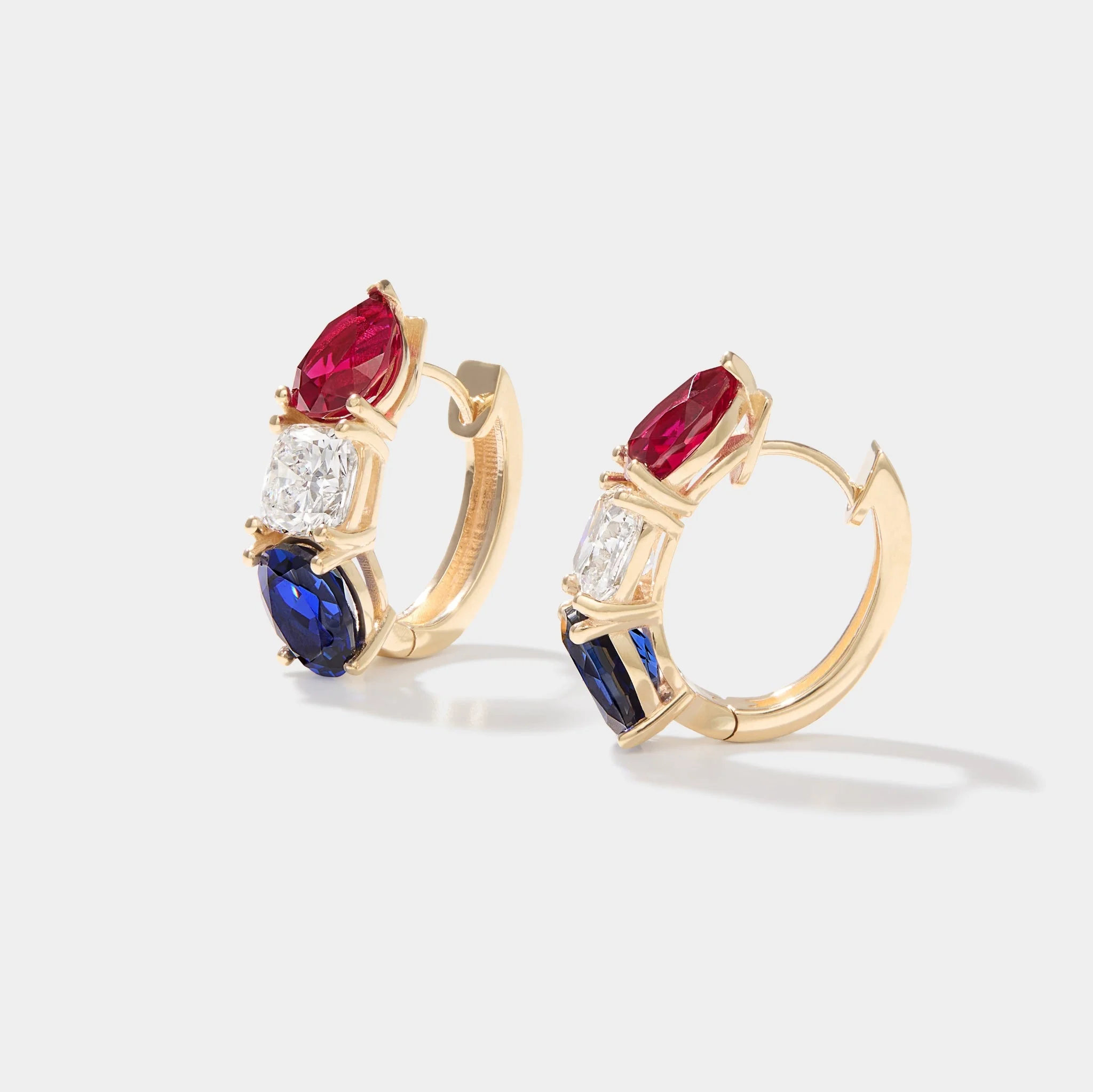 America250™ Signature Gemstone Hoop Earrings - Image 3