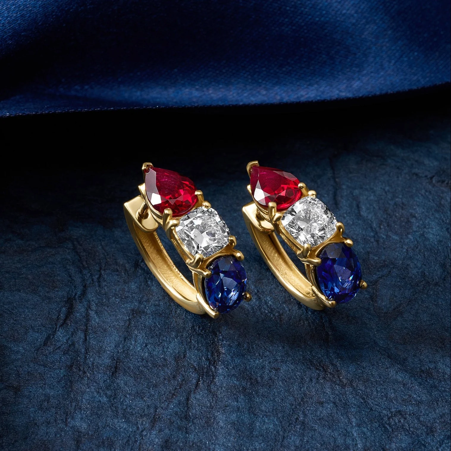 America250™ Signature Gemstone Hoop Earrings - Image 4