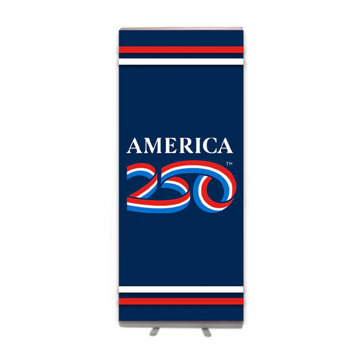 America250 34"x80" Retractable Banner