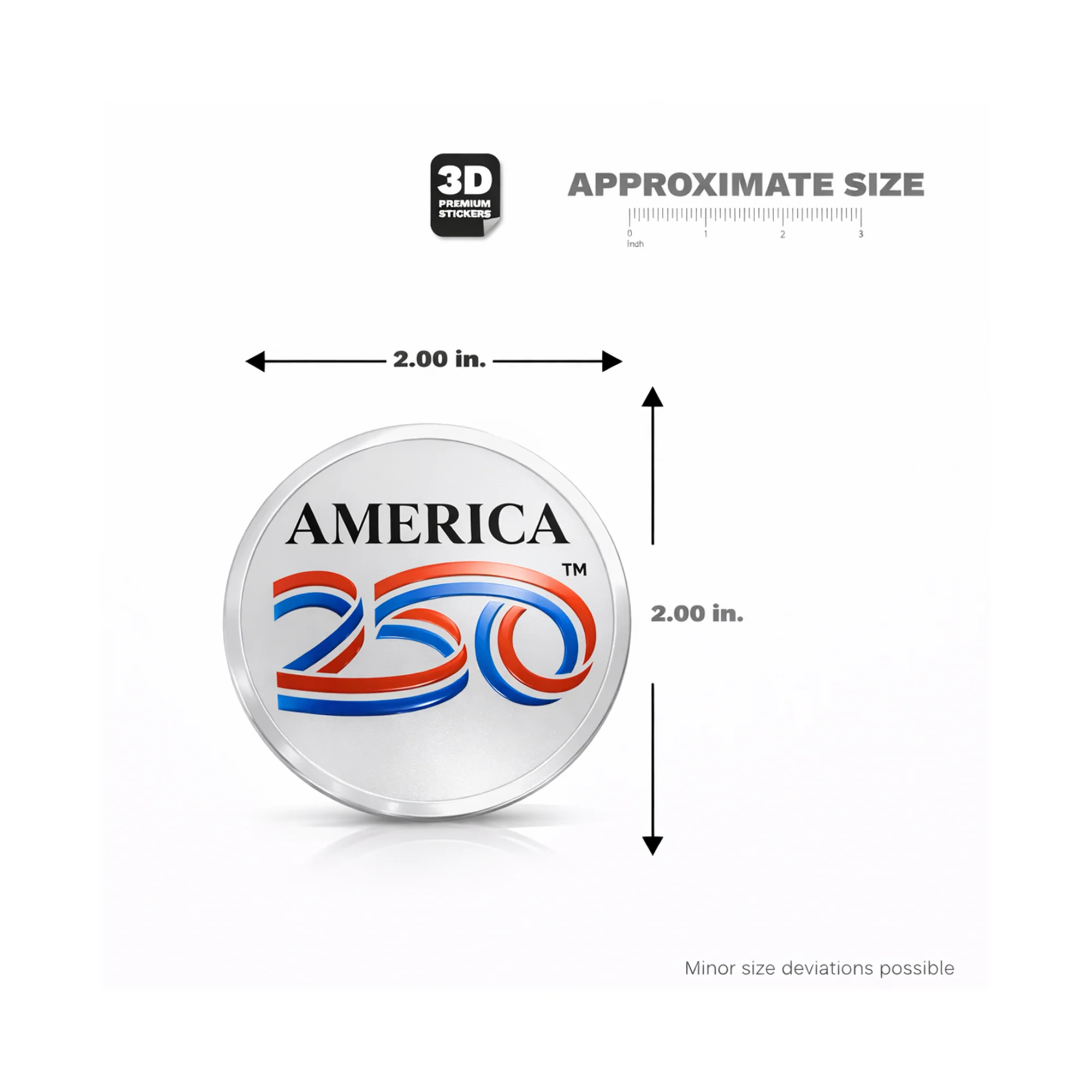 America250 3D Sticker - Image 3