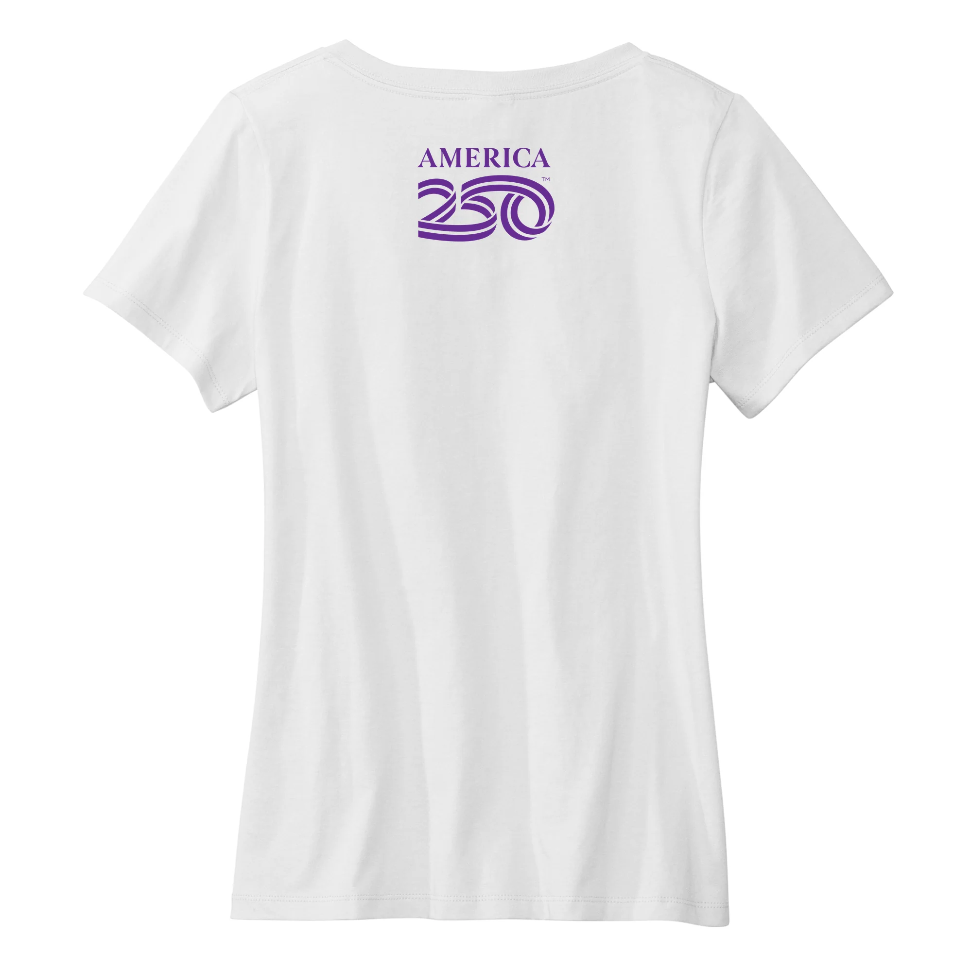 America250 American Woman PURP Women's V-Neck T-Shirt - Image 4