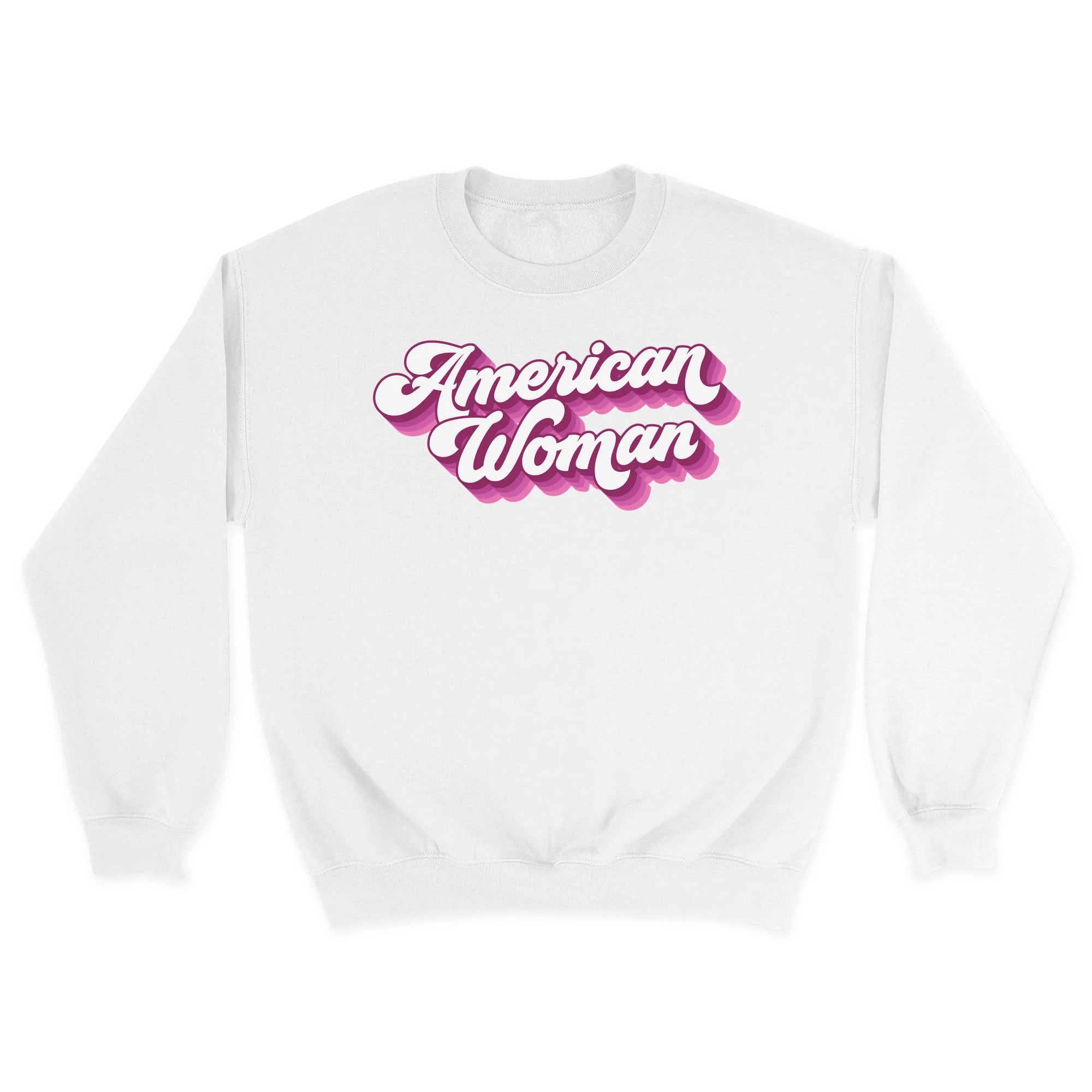 America250 American Woman PINK Unisex Crewneck Sweatshirt - Image 3