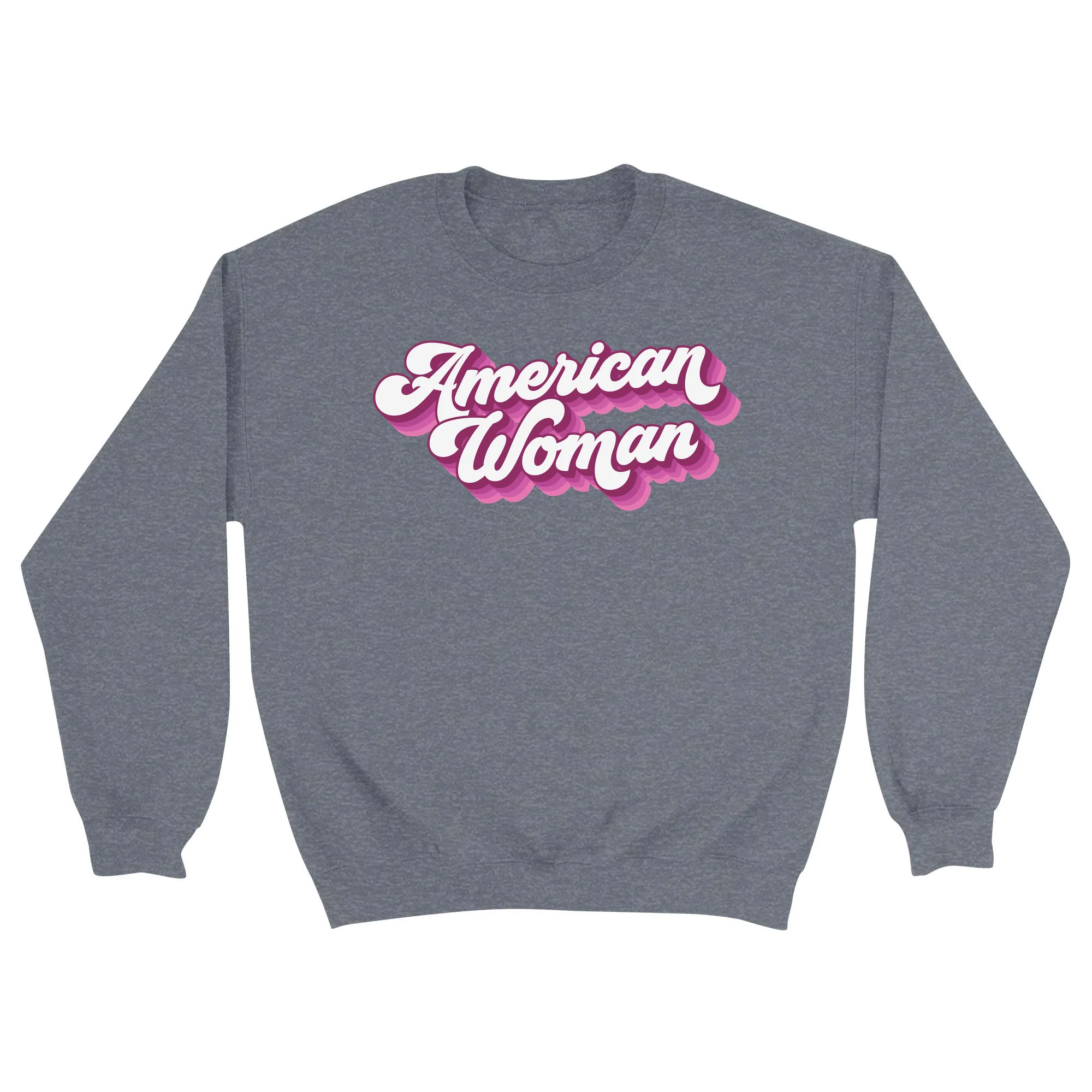 America250 American Woman PINK Unisex Crewneck Sweatshirt - Image 7