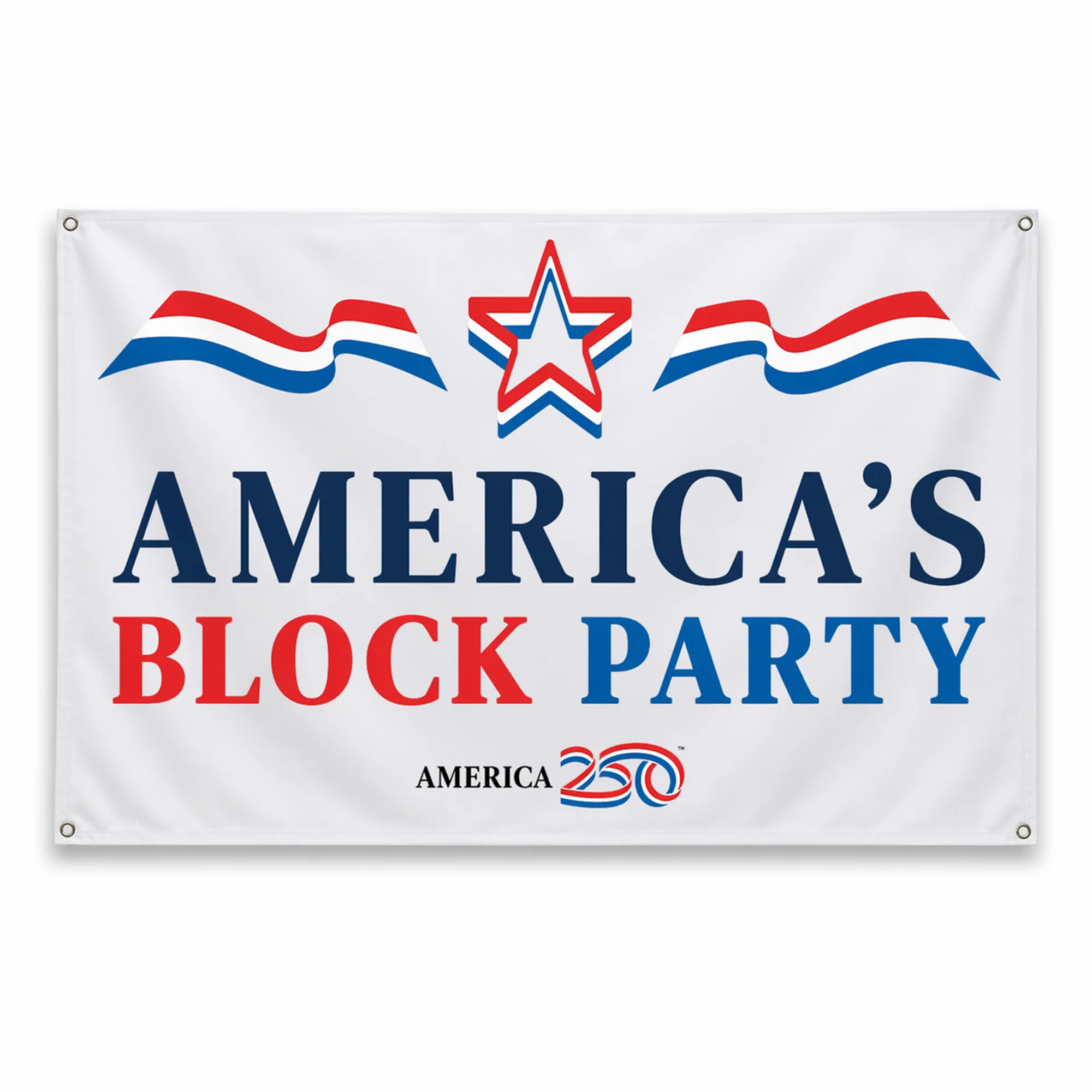 America250 America's Block Party Vinyl Banner - 2'x3' - Image 2