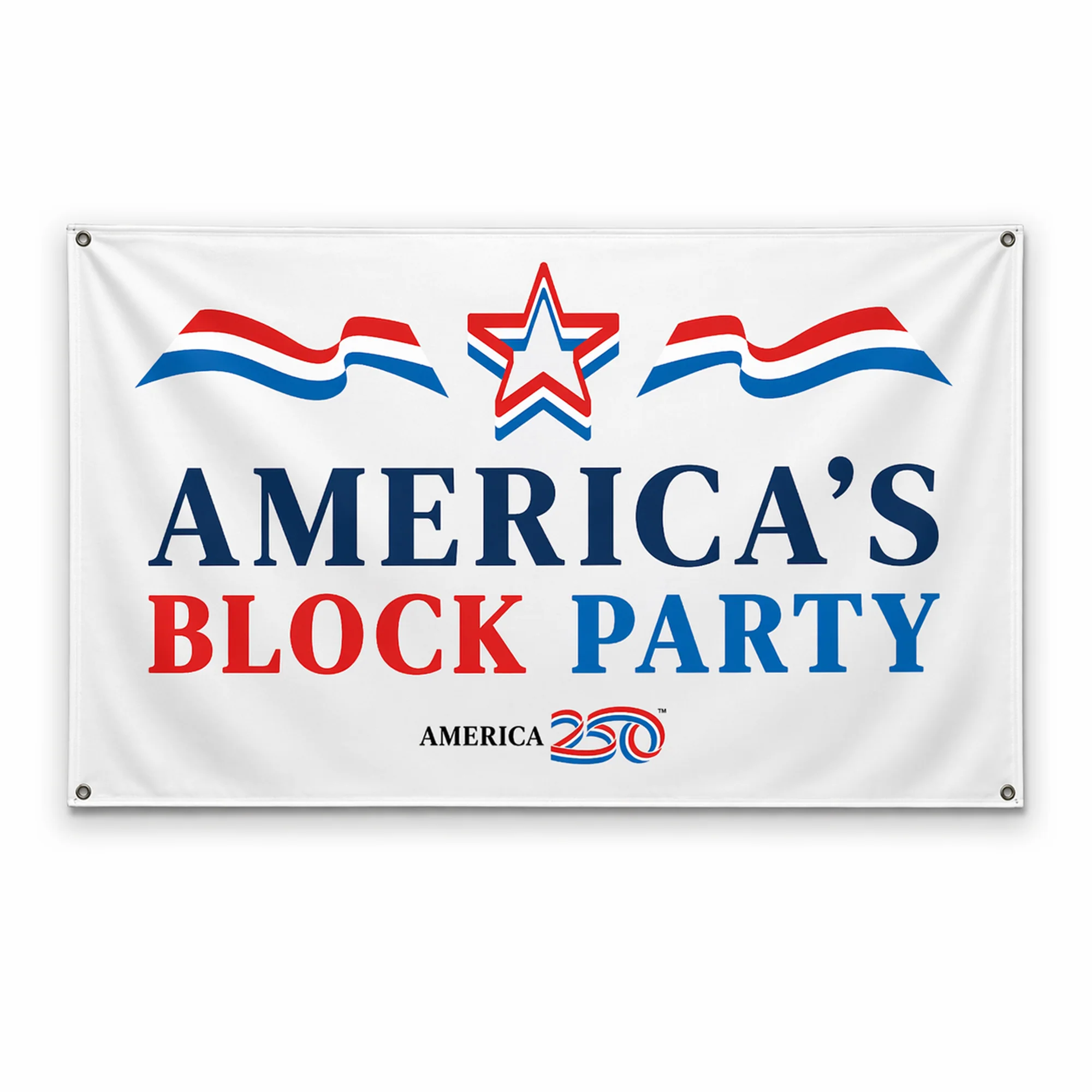 America250 America's Block Party Vinyl Banner - 2'x4' - Image 2