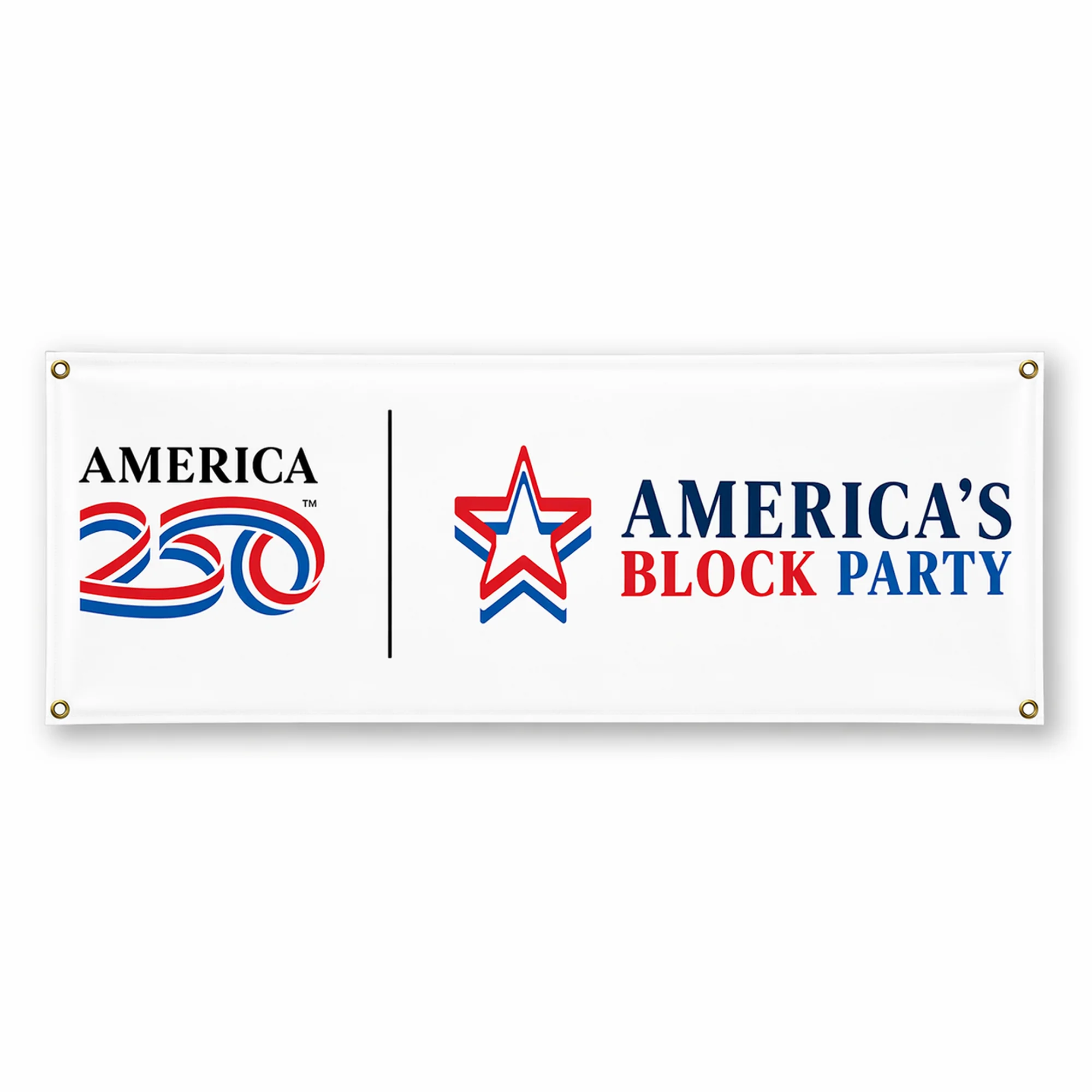 America250 America's Block Party Vinyl Banner - 2'x6' - Image 2