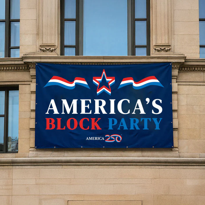 America250 America's Block Party Vinyl Banner - 4'x6' - Image 3