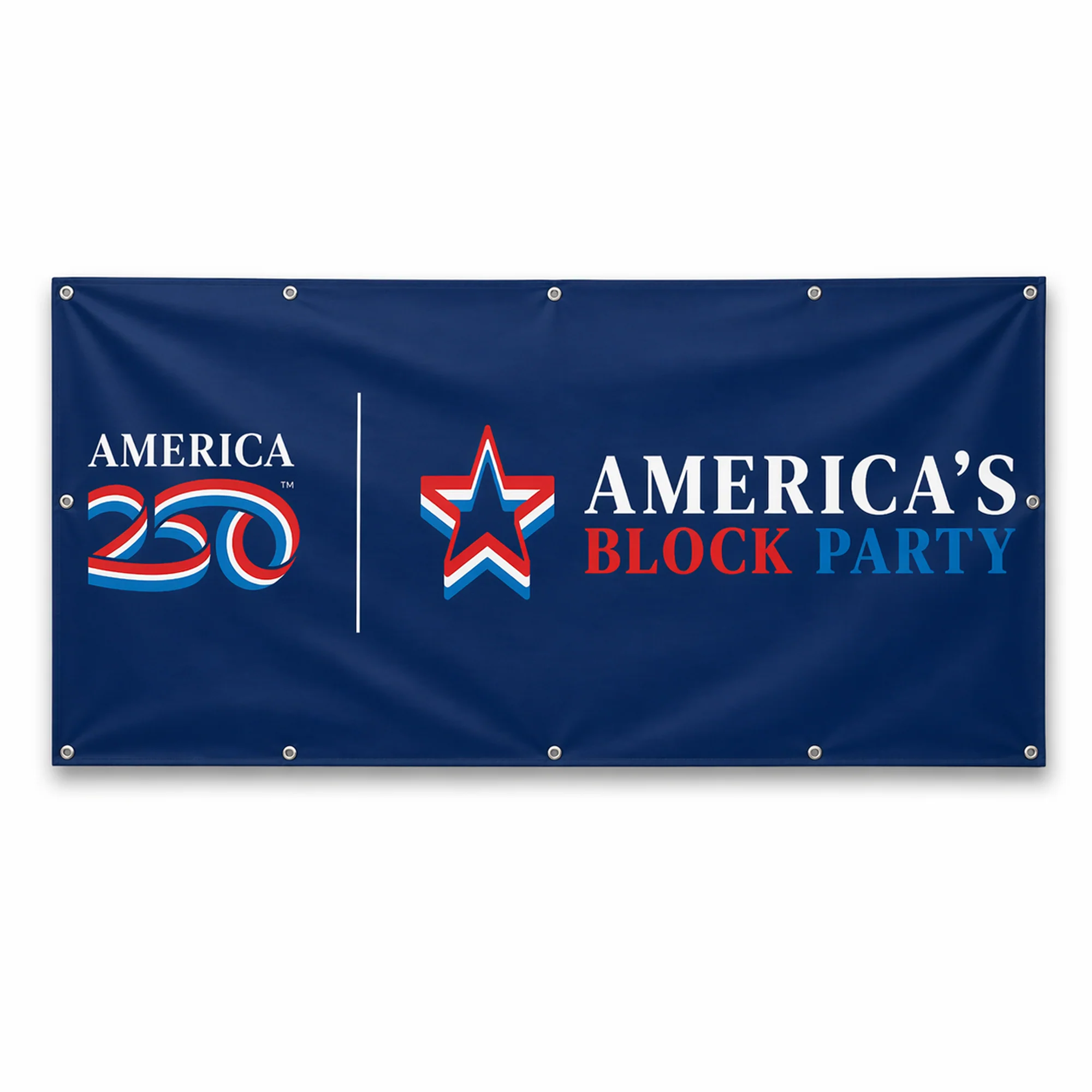 America250 America's Block Party Vinyl Banner - 4'x8'