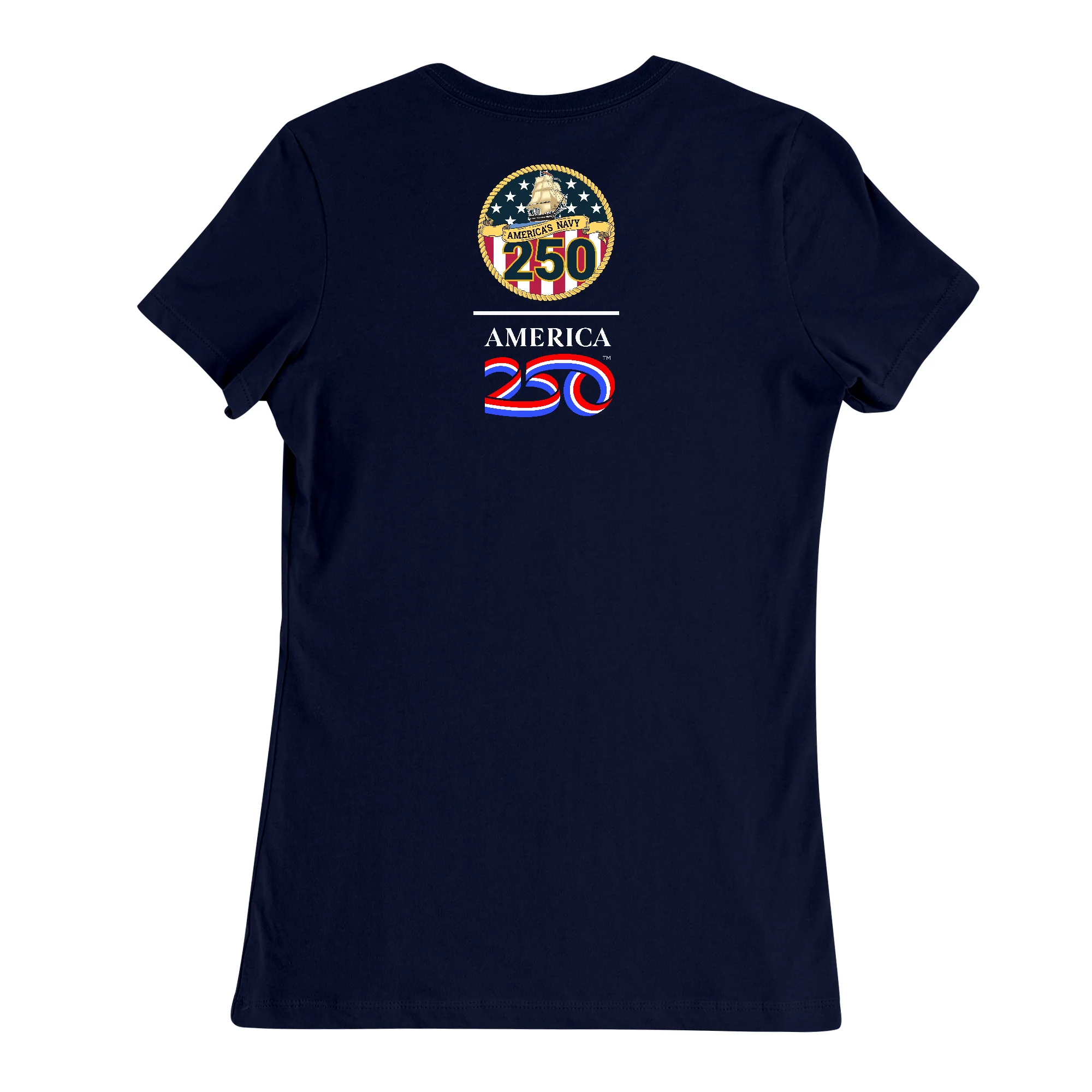 America250 and U.S. NAVY 250th Anniversary Celebration Women's T-Shirt - Image 4