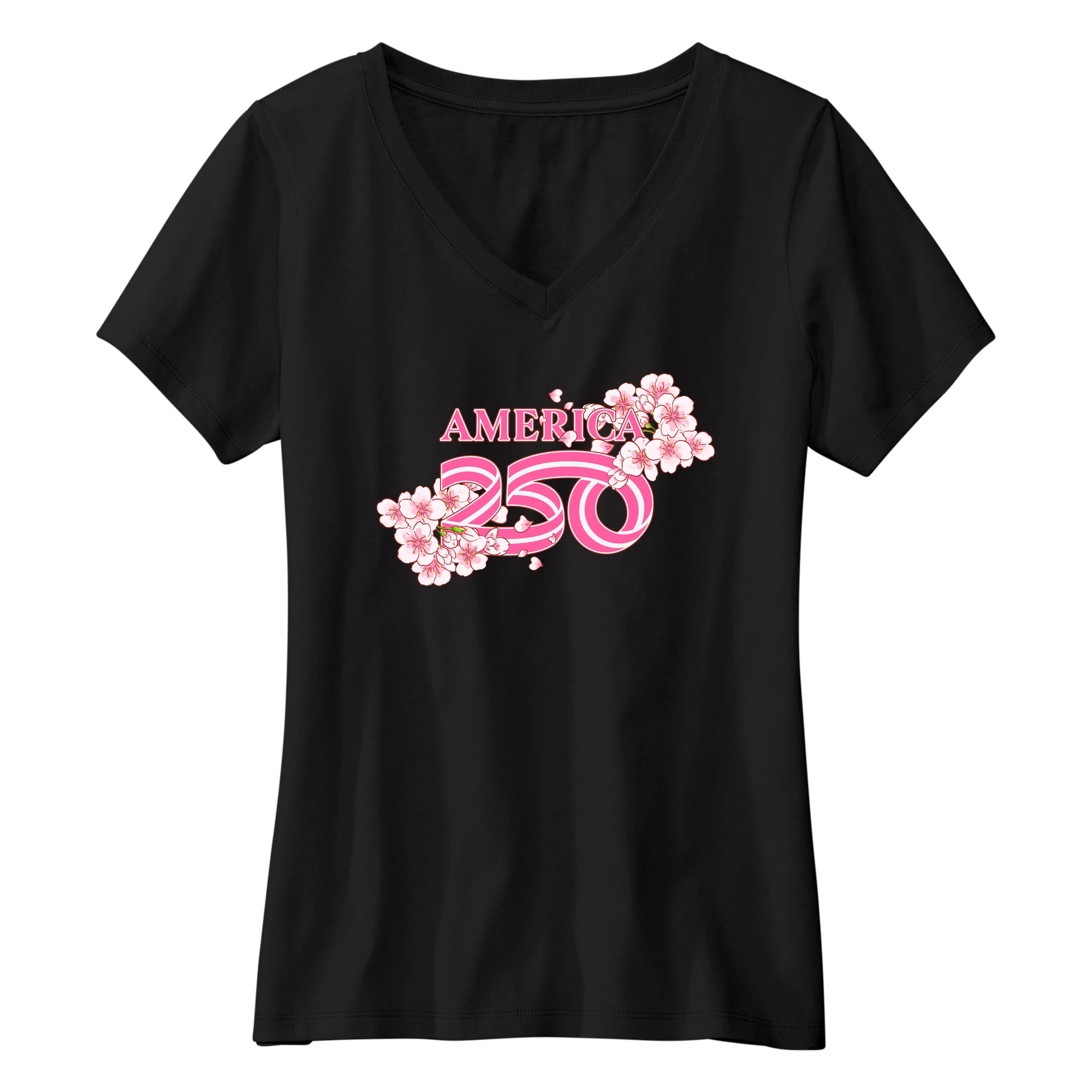 America250 Blossom Women’s V-Neck T-Shirt