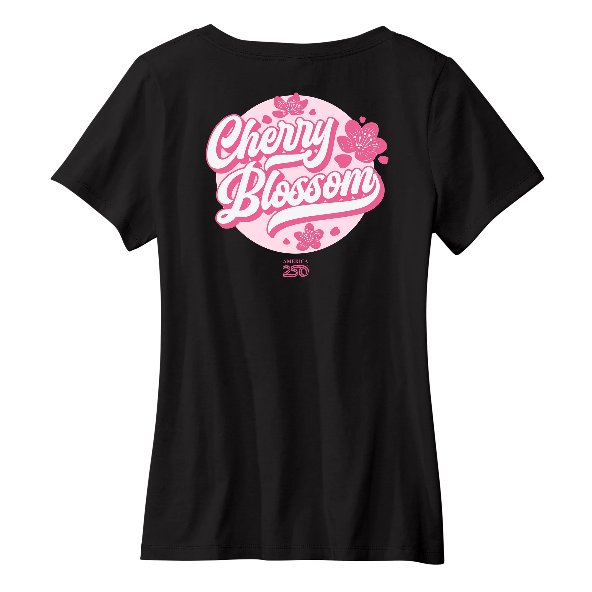 America250 Cherry Blossom Women’s V-Neck T-Shirt