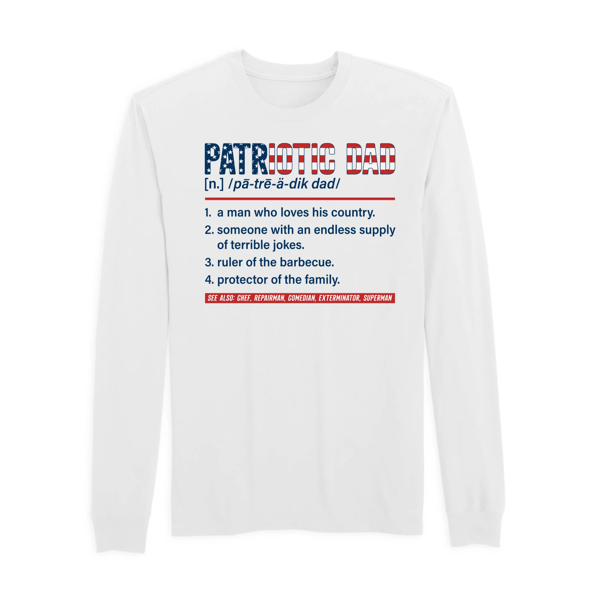 America250 Dad Definition Men's Long Sleeve T-Shirt - Image 3
