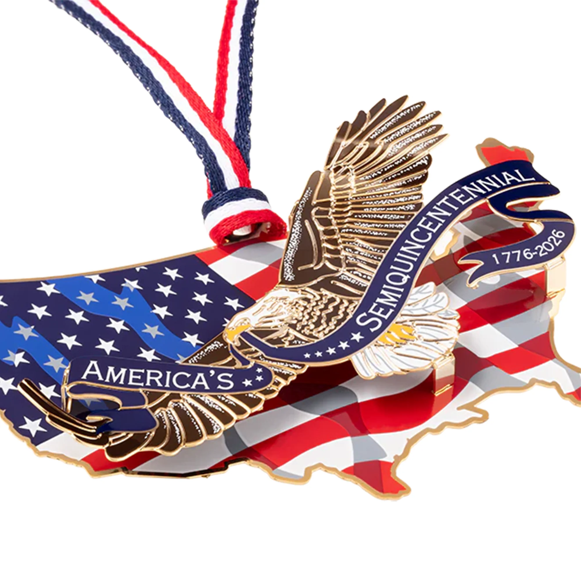 America250 Eagle of Freedom Over America Semiquincentennial Ornament - Image 3