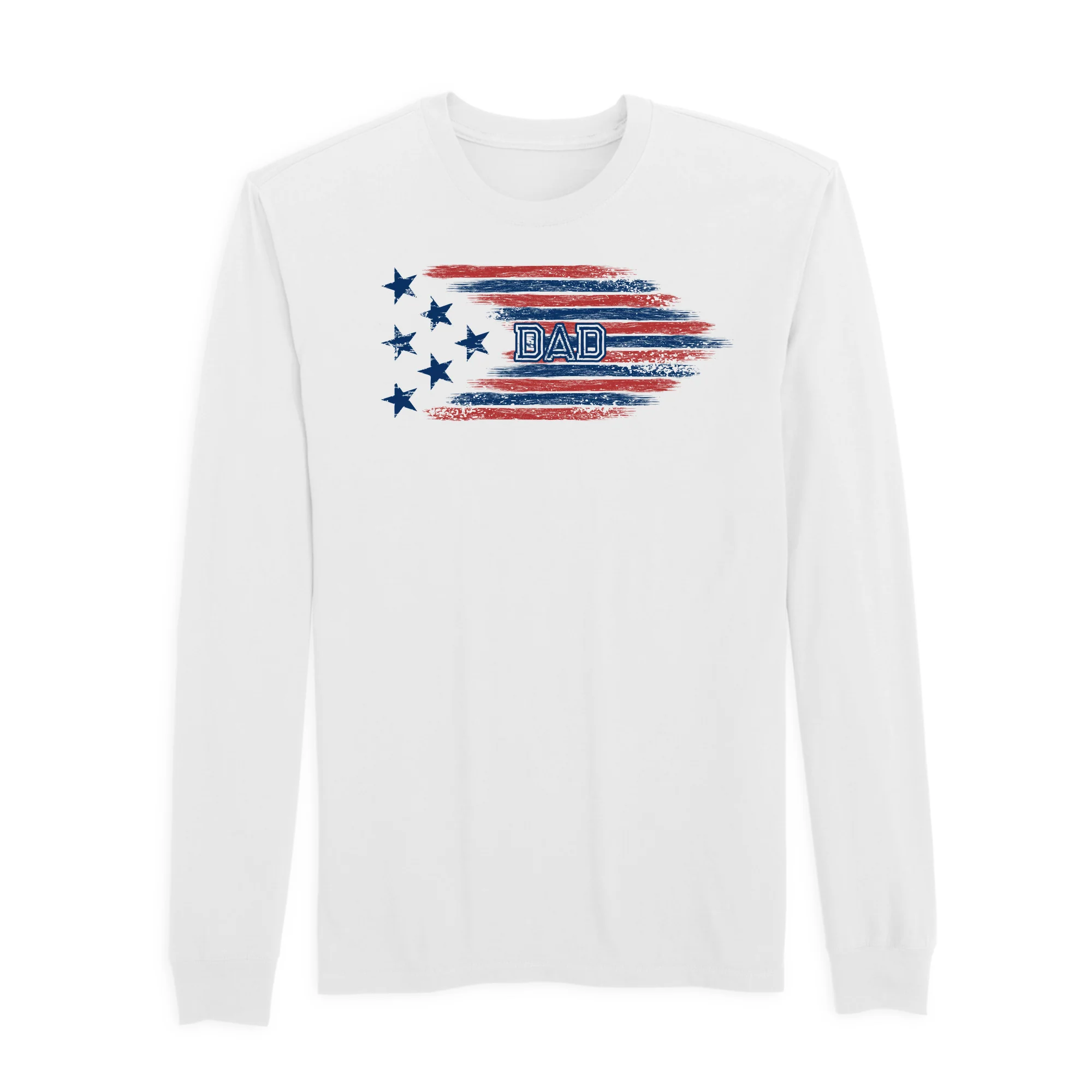 America250 Flag Dad Men's Long Sleeve T-Shirt - Image 3