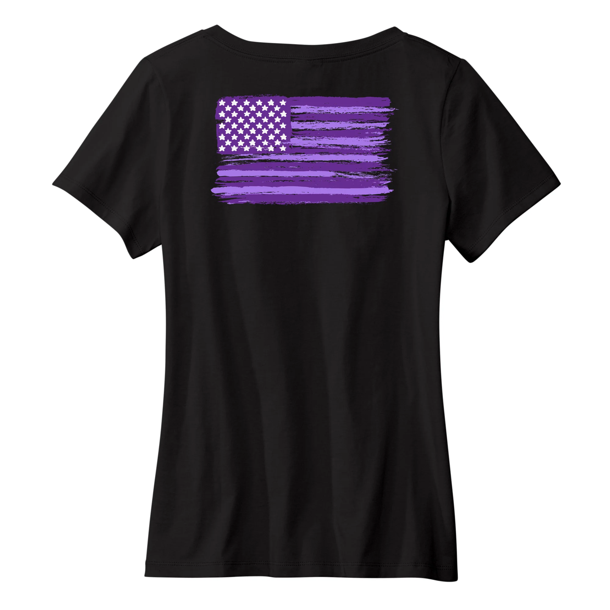 America250 Flag Purple Women's V-Neck T-Shirt - Image 2