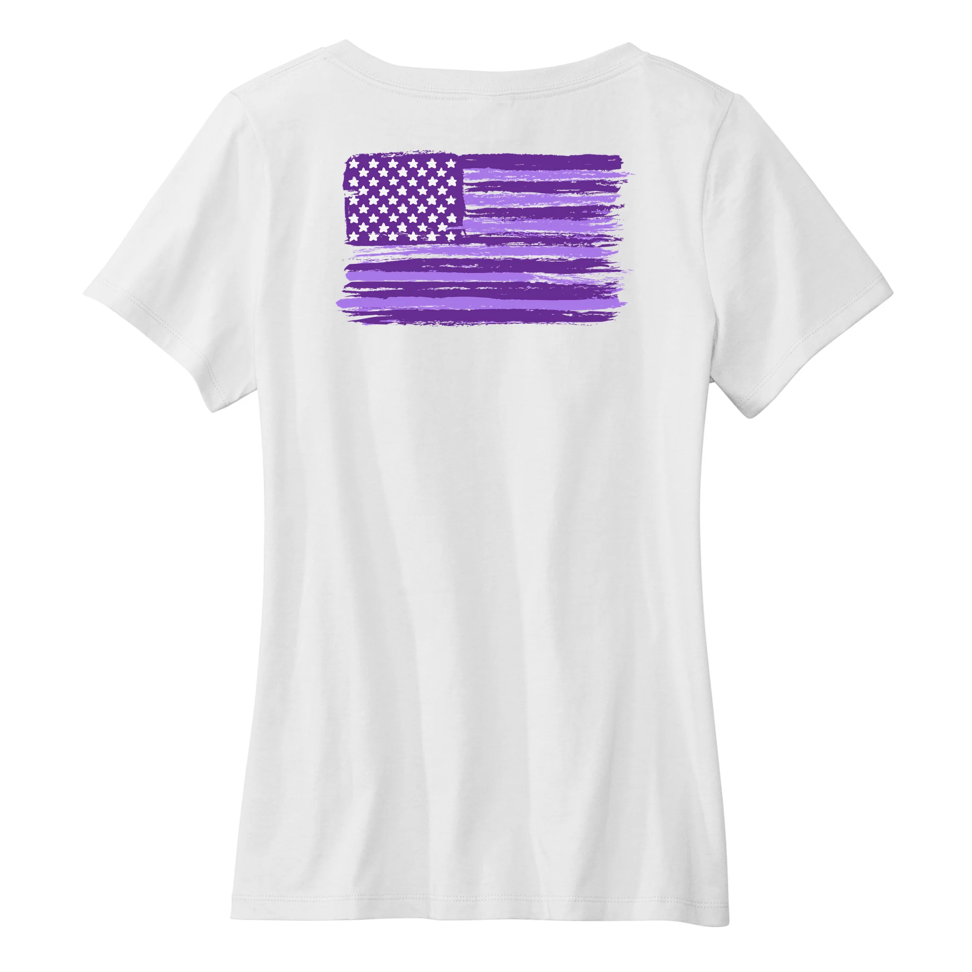 America250 Flag Purple Women's V-Neck T-Shirt - Image 4