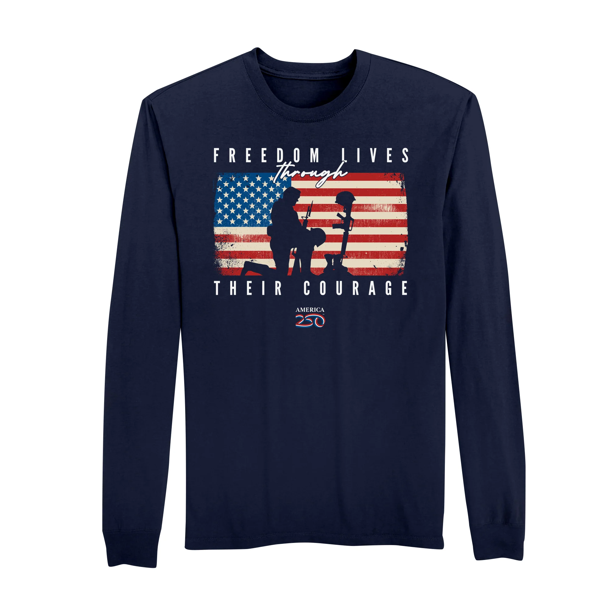 America250 Freedom Men's Long Sleeve T-Shirt - Image 3