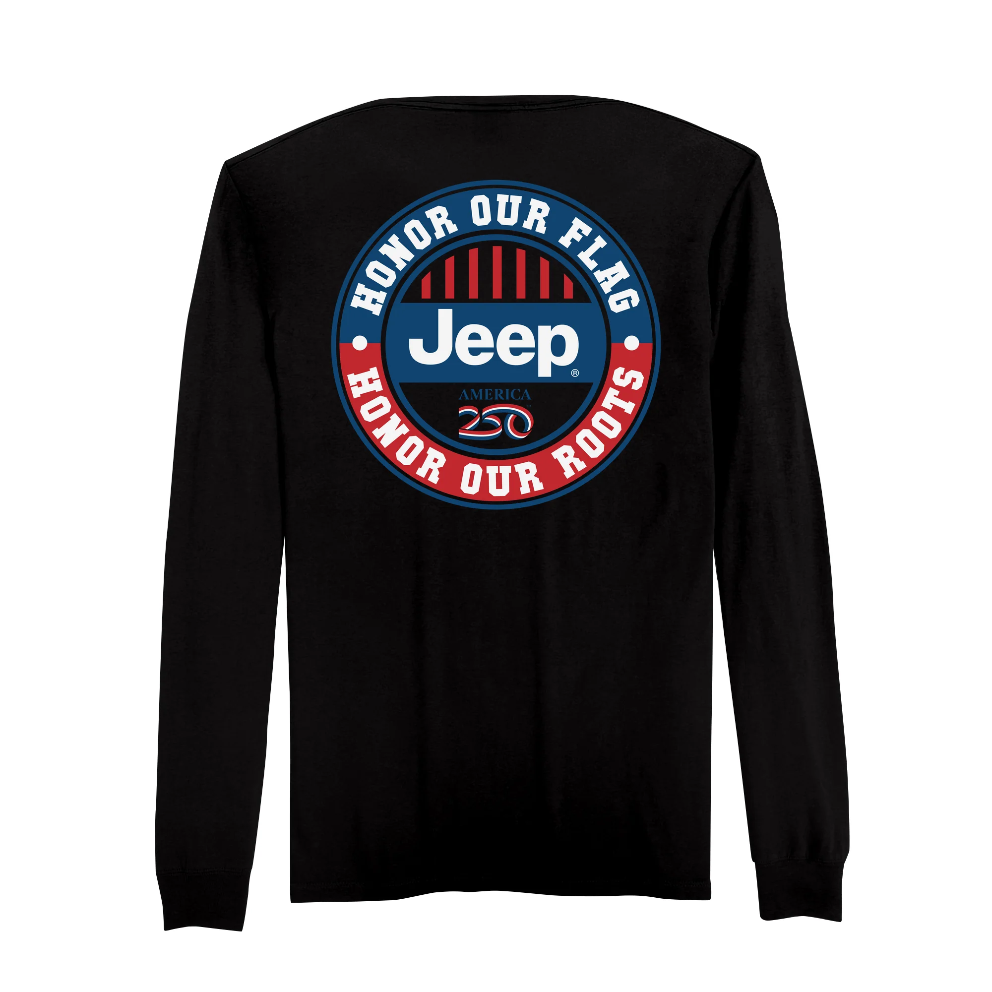 America250 Jeep Badge Men's Long Sleeve T-Shirt - Image 3