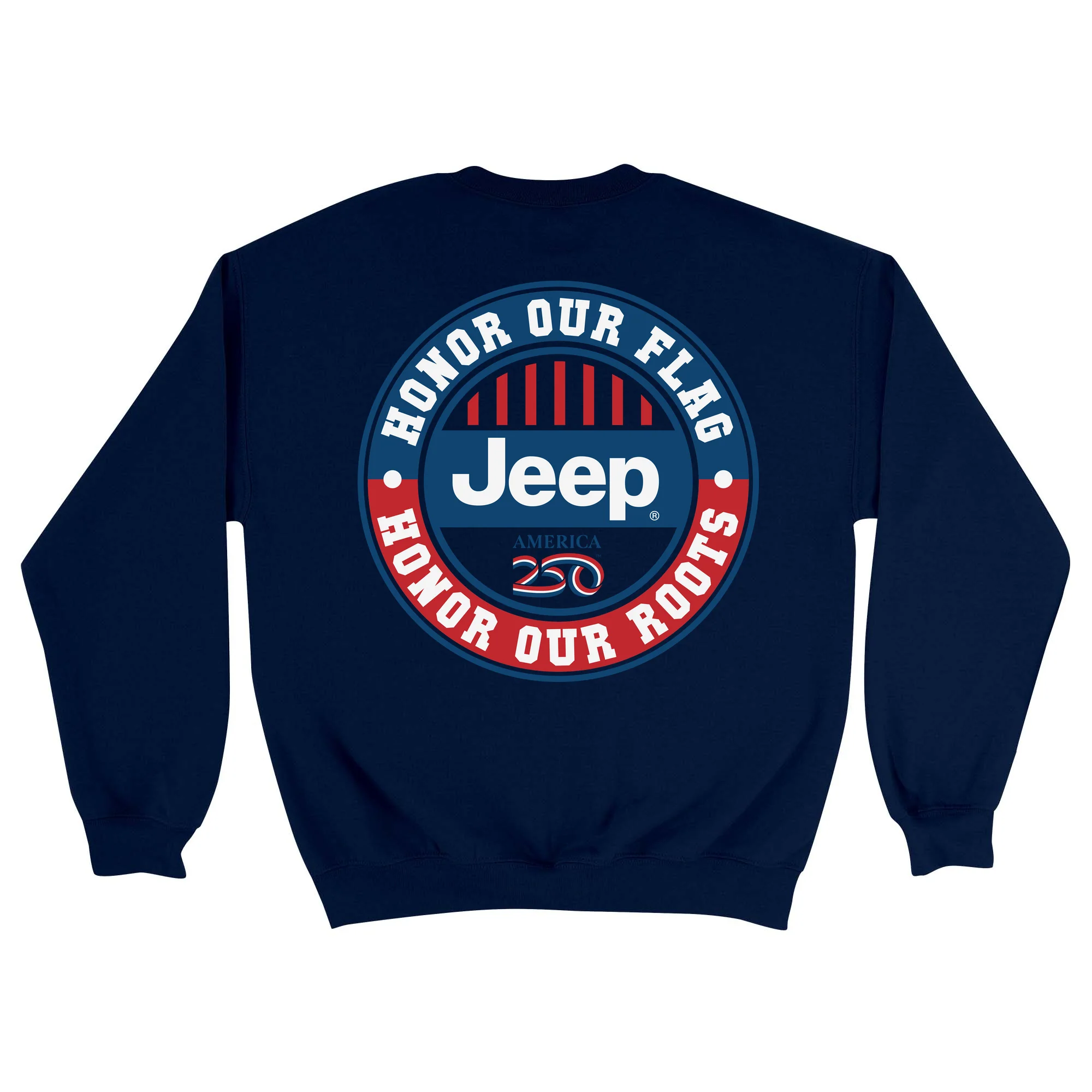 America250 Jeep Badge Unisex Crewneck Sweatshirt - Image 3