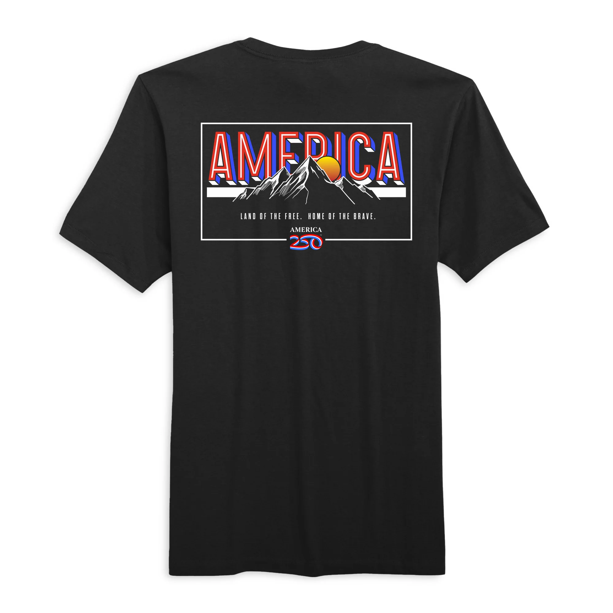 America250 Land of the FREE. Home of the BRAVE. Men's T-Shirt