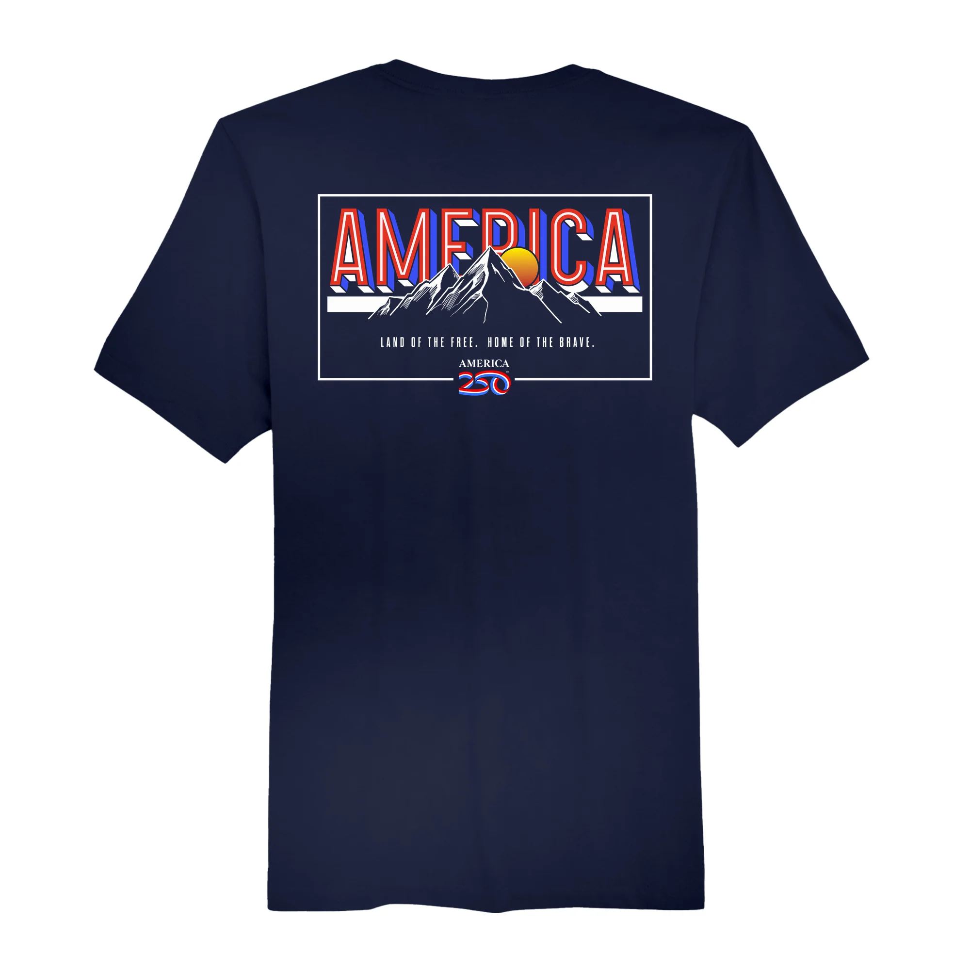 America250 Land of the FREE. Home of the BRAVE. Men's T-Shirt - Image 3
