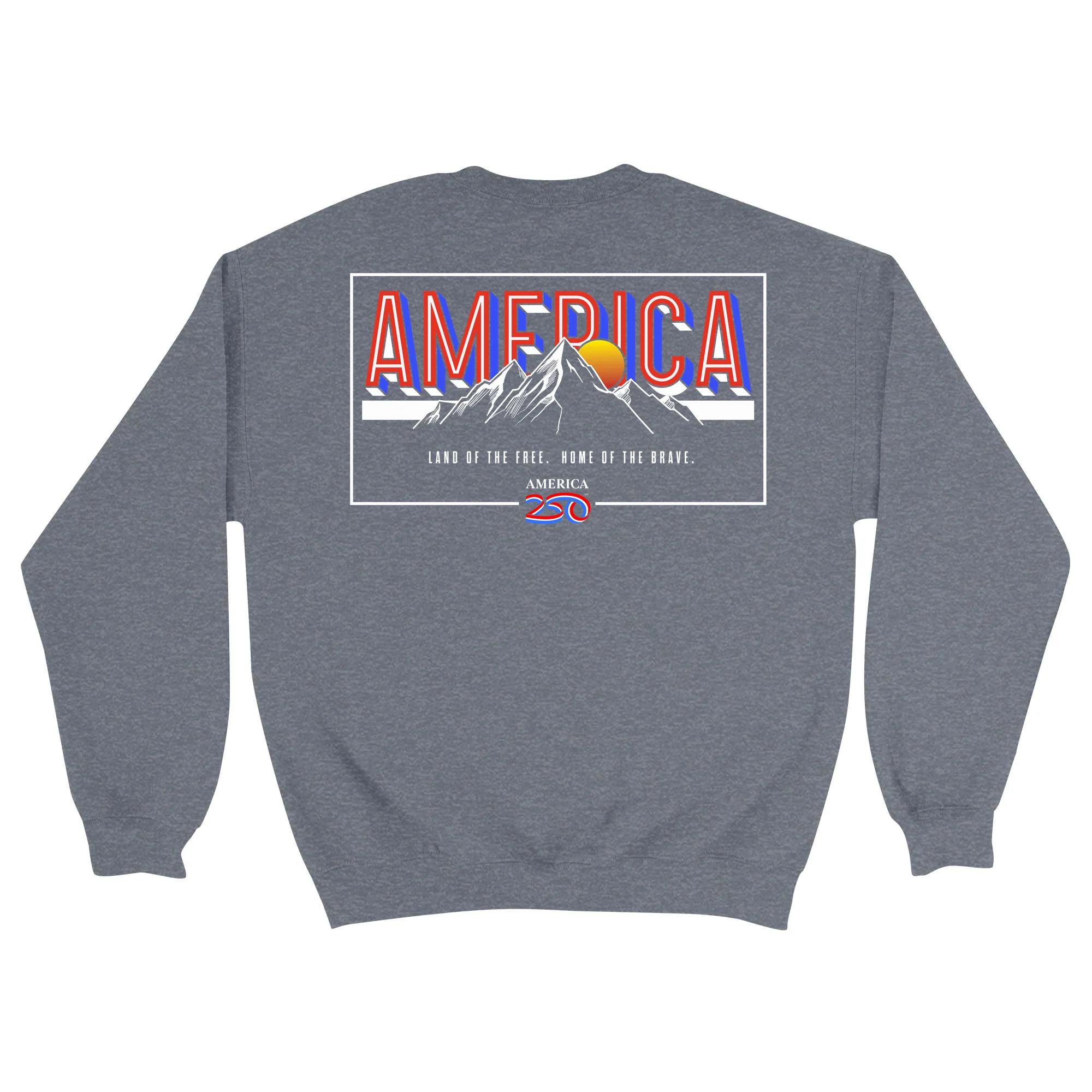 America250 Land of the FREE. Home of the BRAVE. Unisex Crewneck Sweatshirt - Image 5
