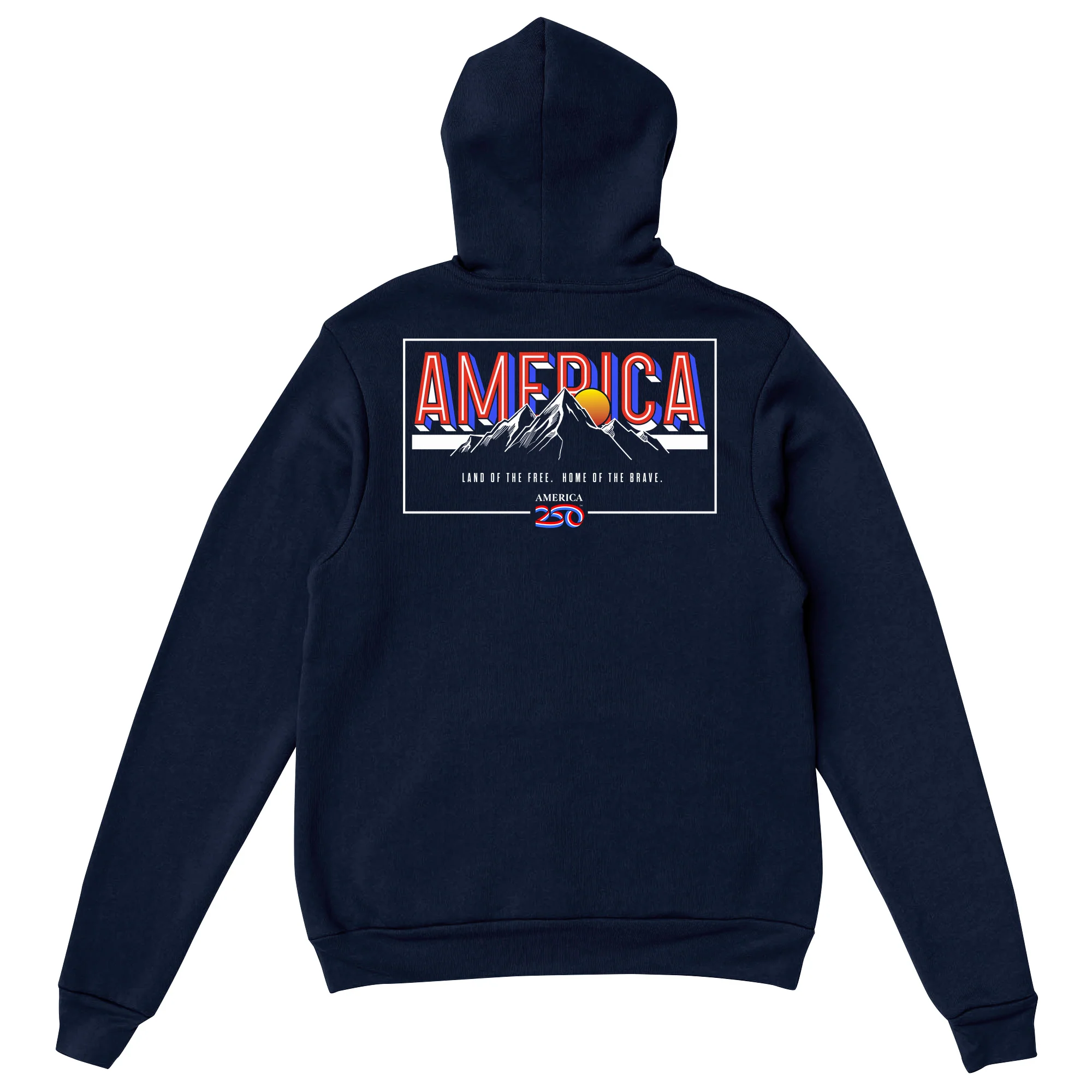 America250 Land of the FREE. Home of the BRAVE. Unisex Hoodie - Image 3