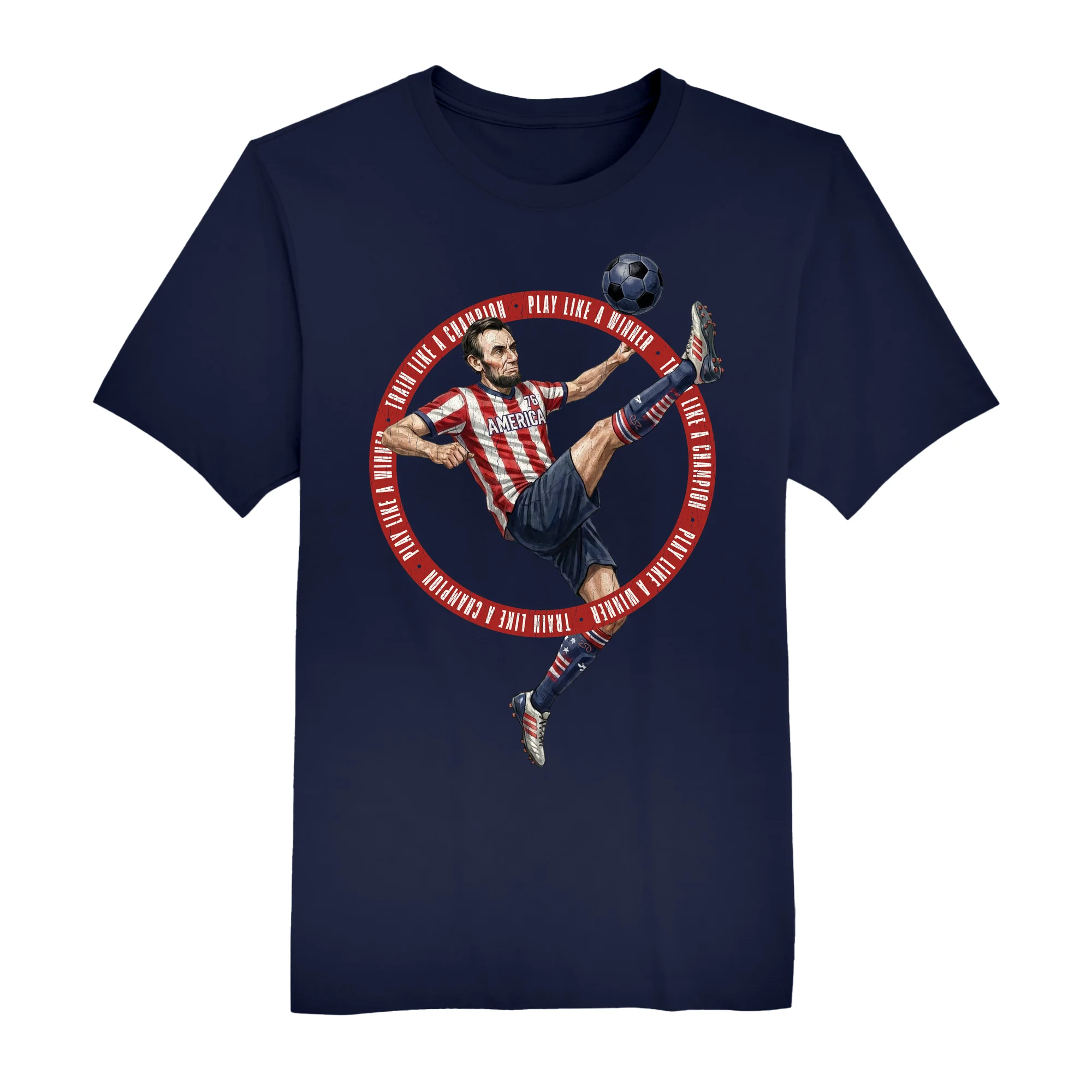 America250 Lincoln Soccer Men's T-Shirt - Image 3