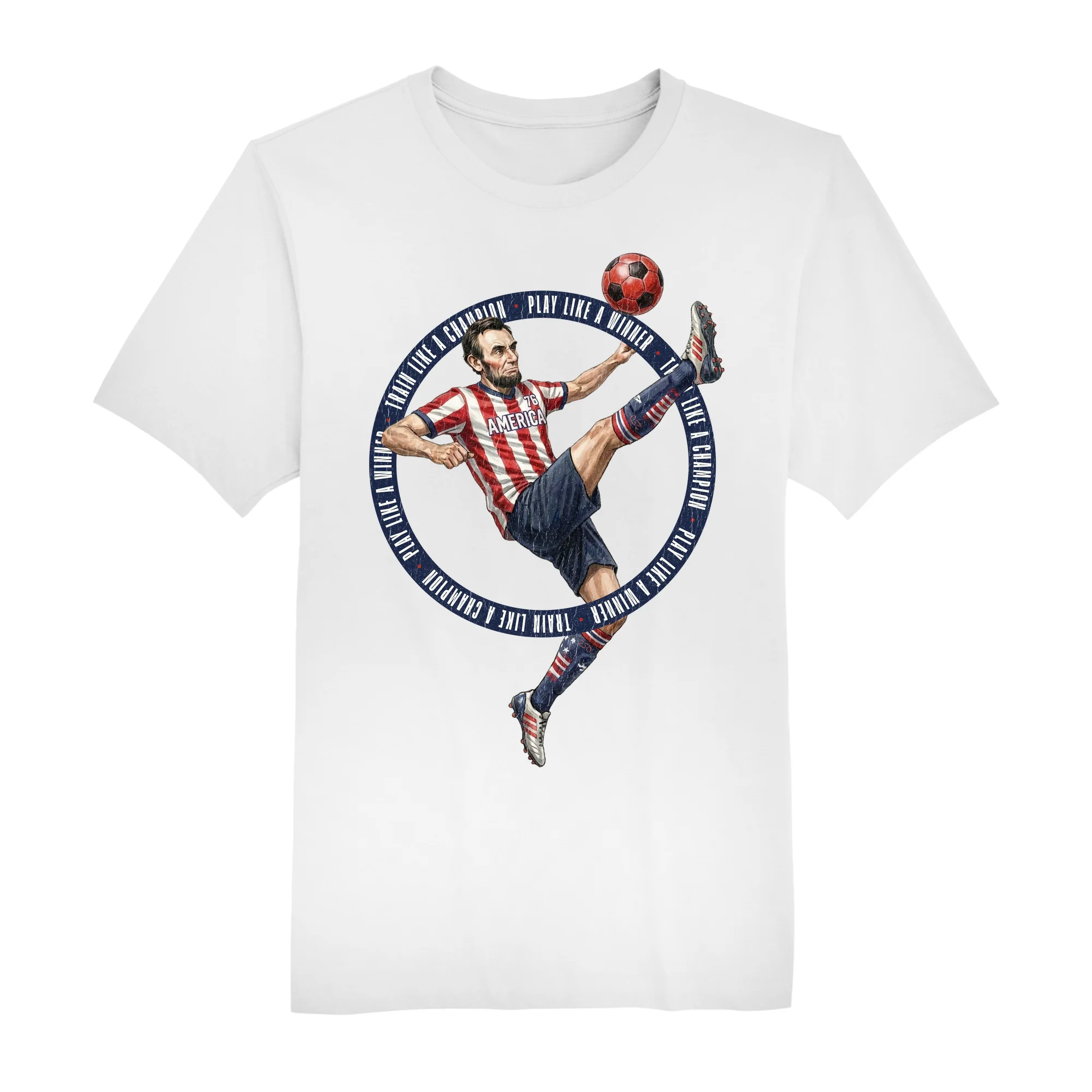 America250 Lincoln Soccer Men's T-Shirt - Image 5