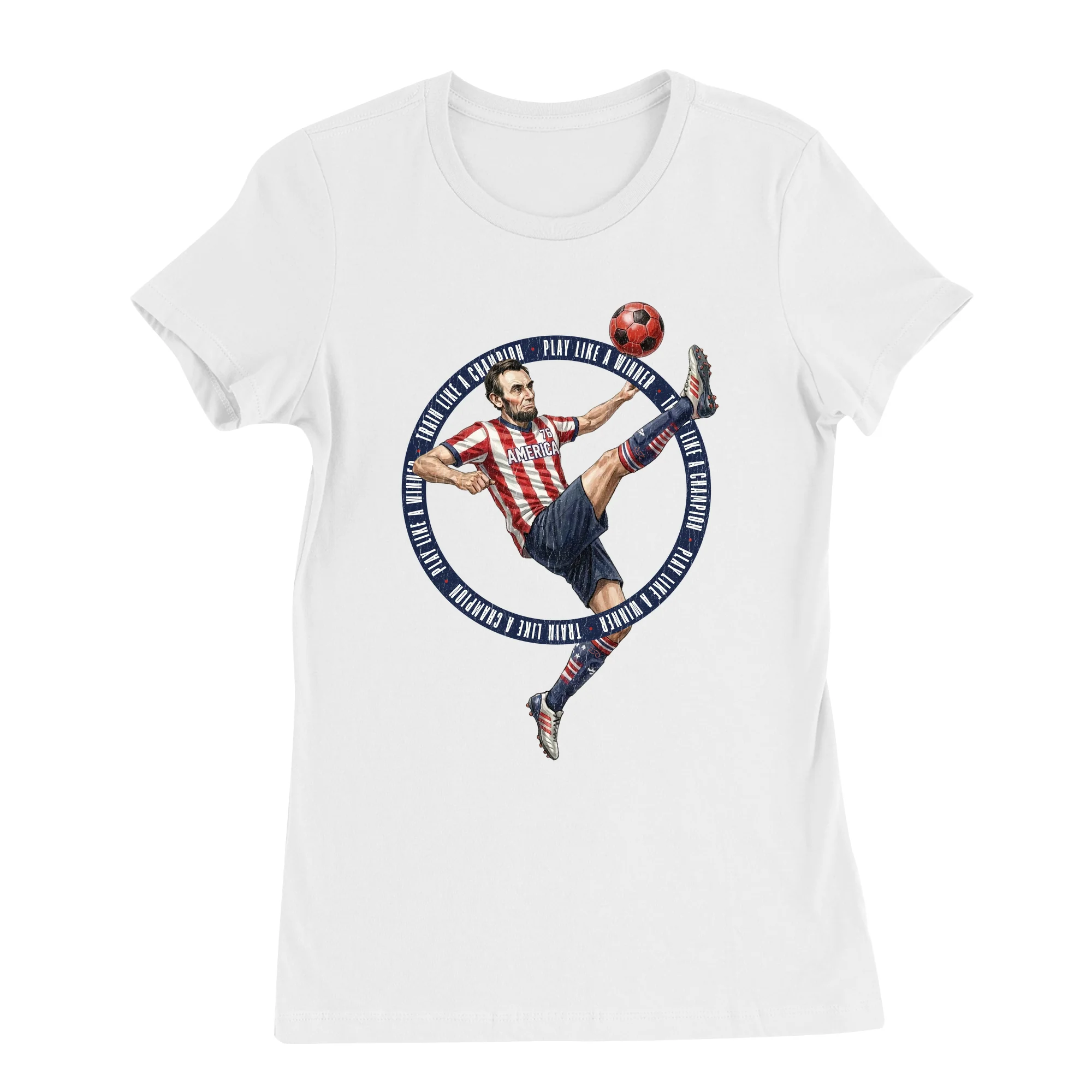 America250 Lincoln Soccer Women's T-Shirt - Image 5