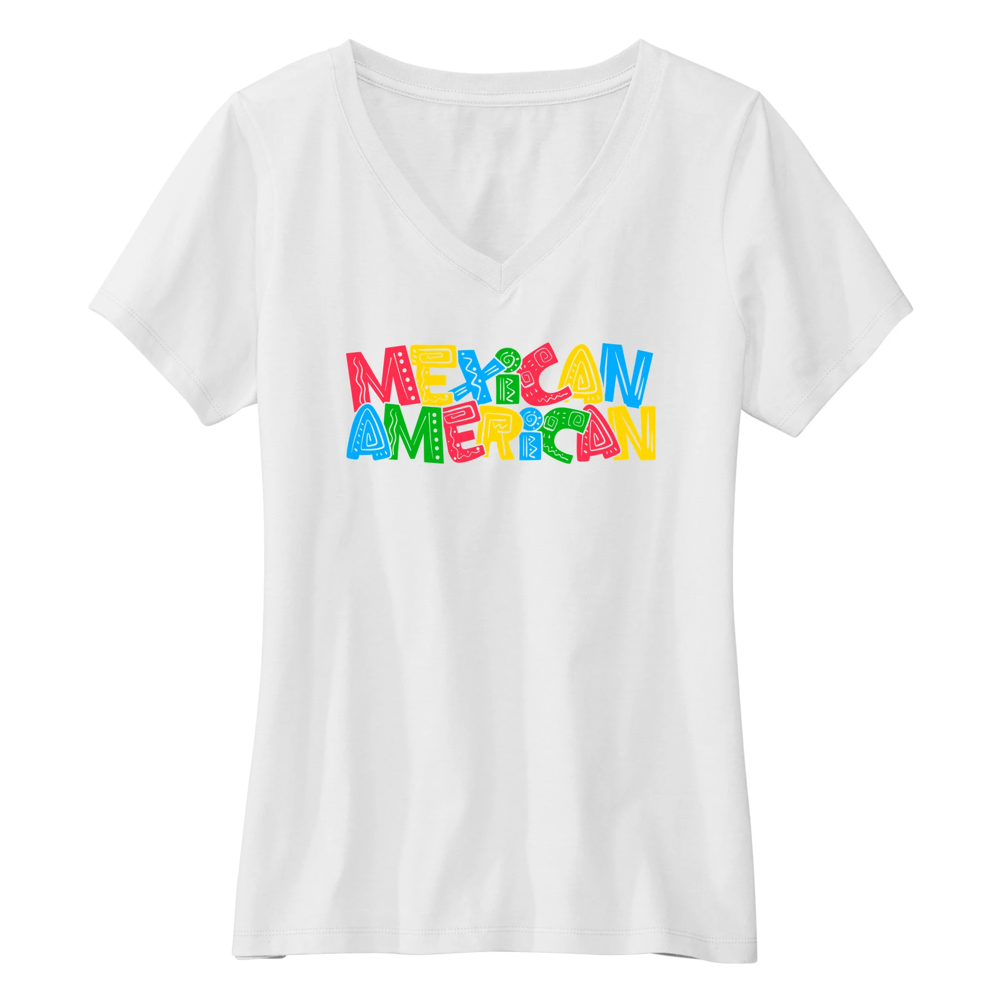 America250 Mexi Ameri Women's V-Neck T-Shirt