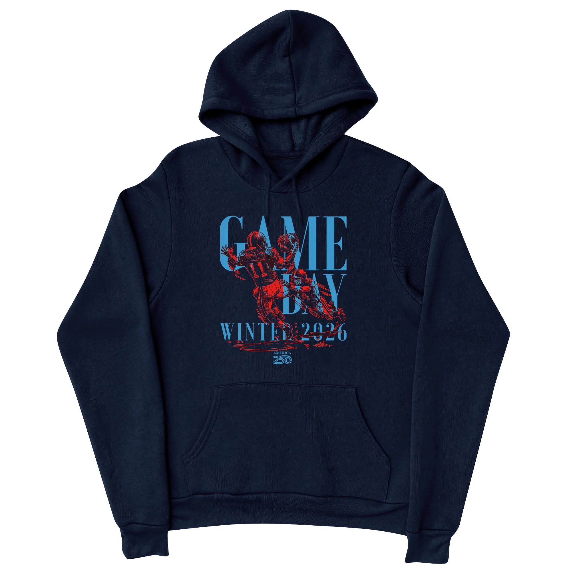 America250 Official Blue Game Day Unisex Hoodie - Image 3