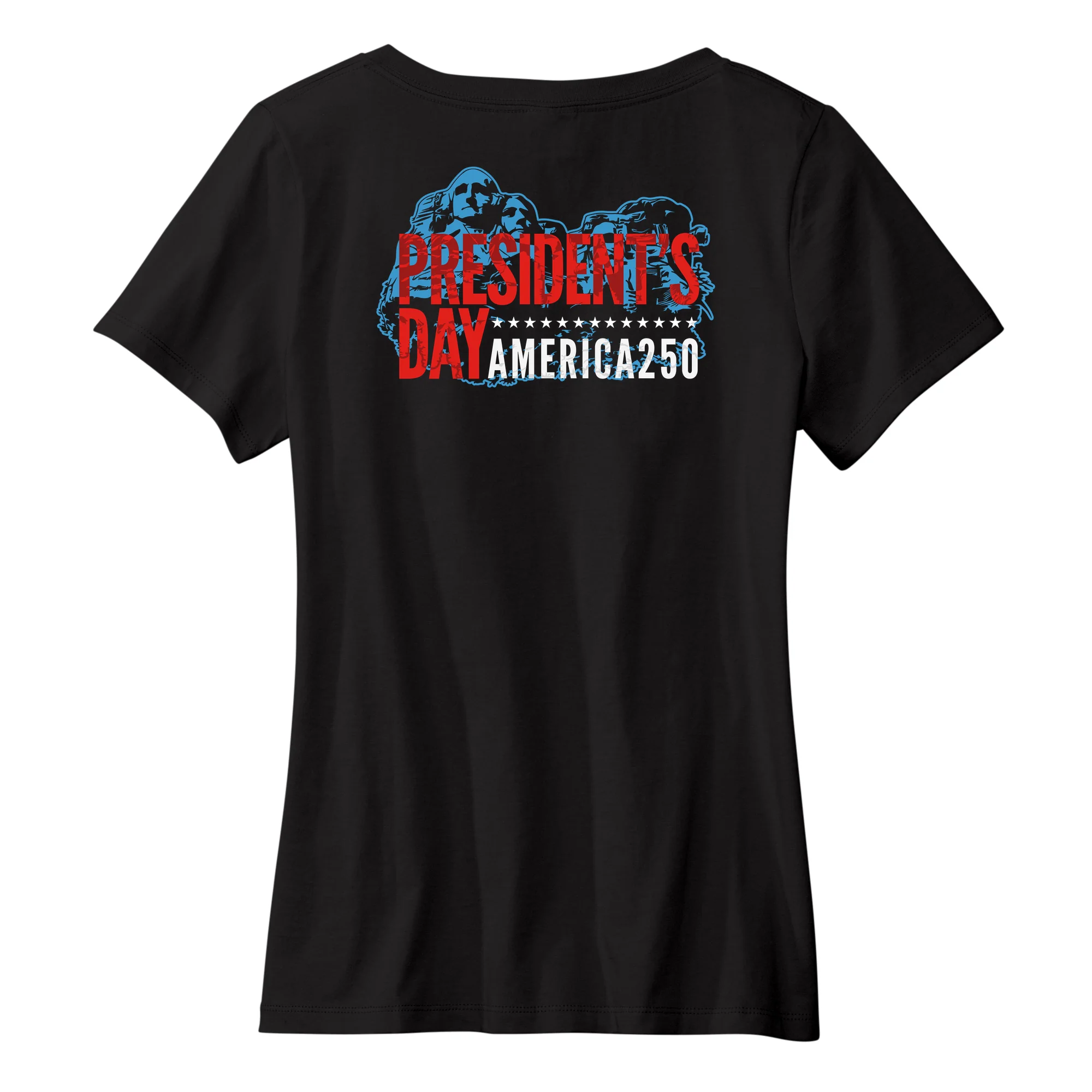 America250 Official Mt. Rushmore Women's V-Neck T-Shirt - Image 3