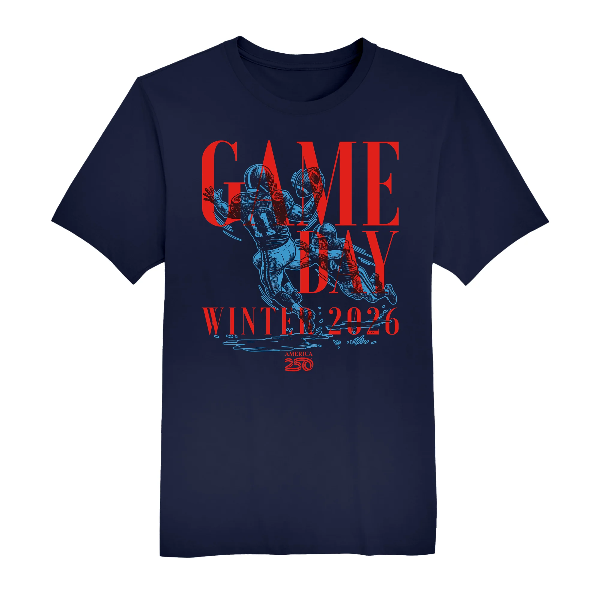America250 Official Red Game Day Men's T-Shirt - Image 3