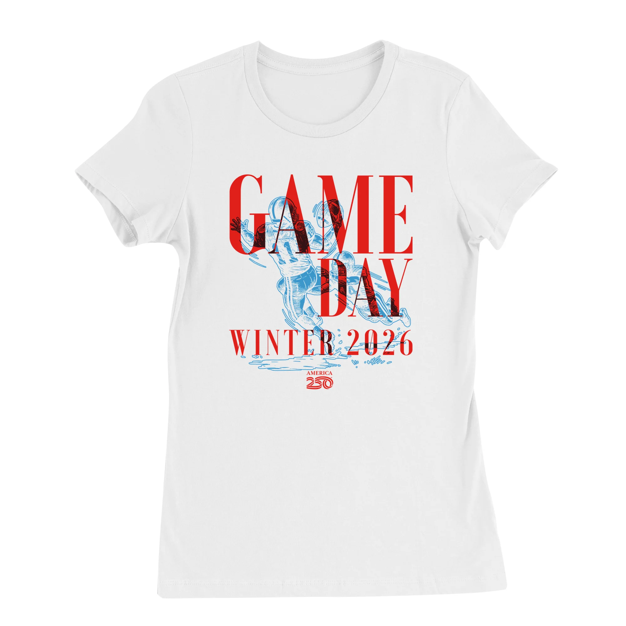America250 Official Red Game Day Women's T-Shirt - Image 2