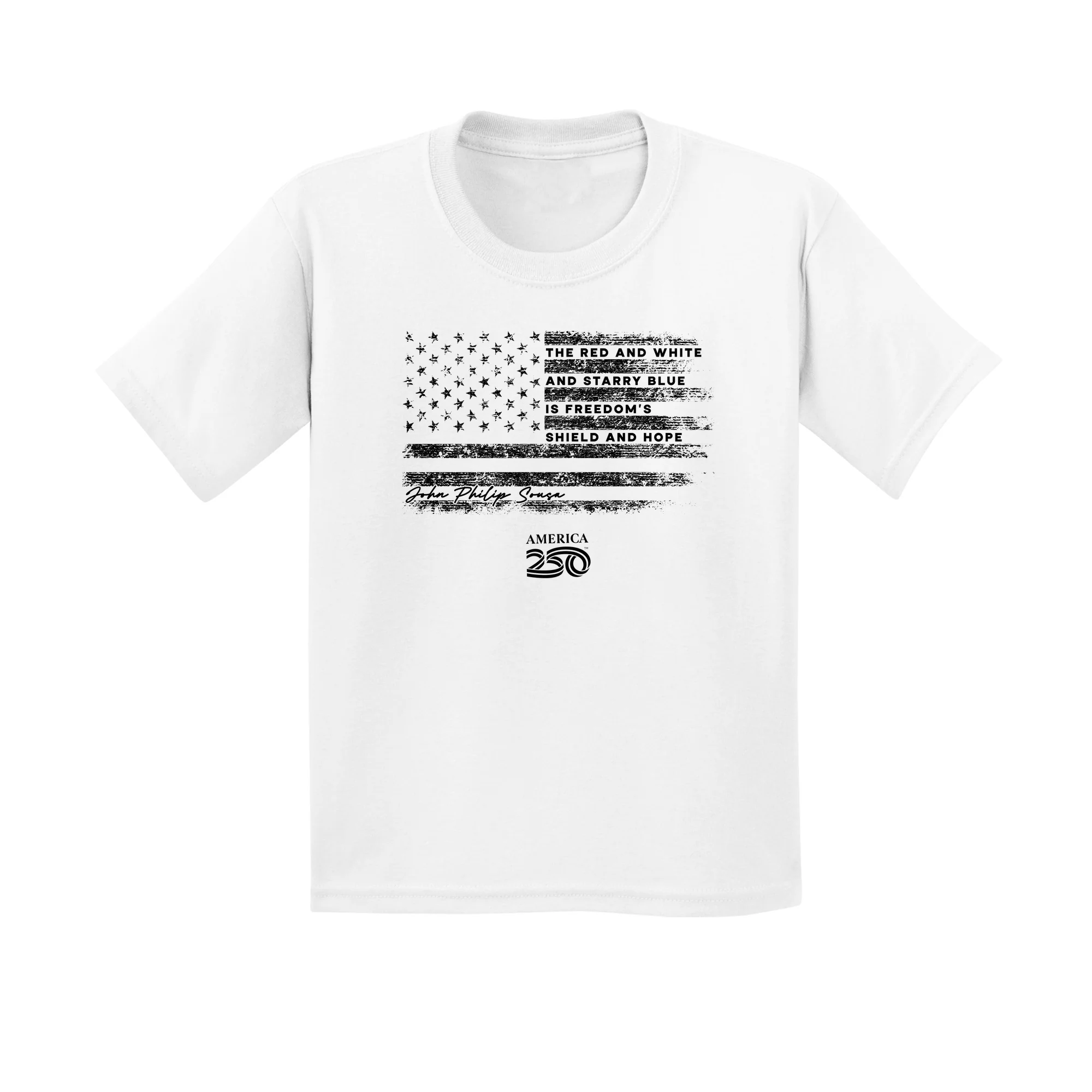 America250 Red White and Blue Youth T-Shirt - Image 2