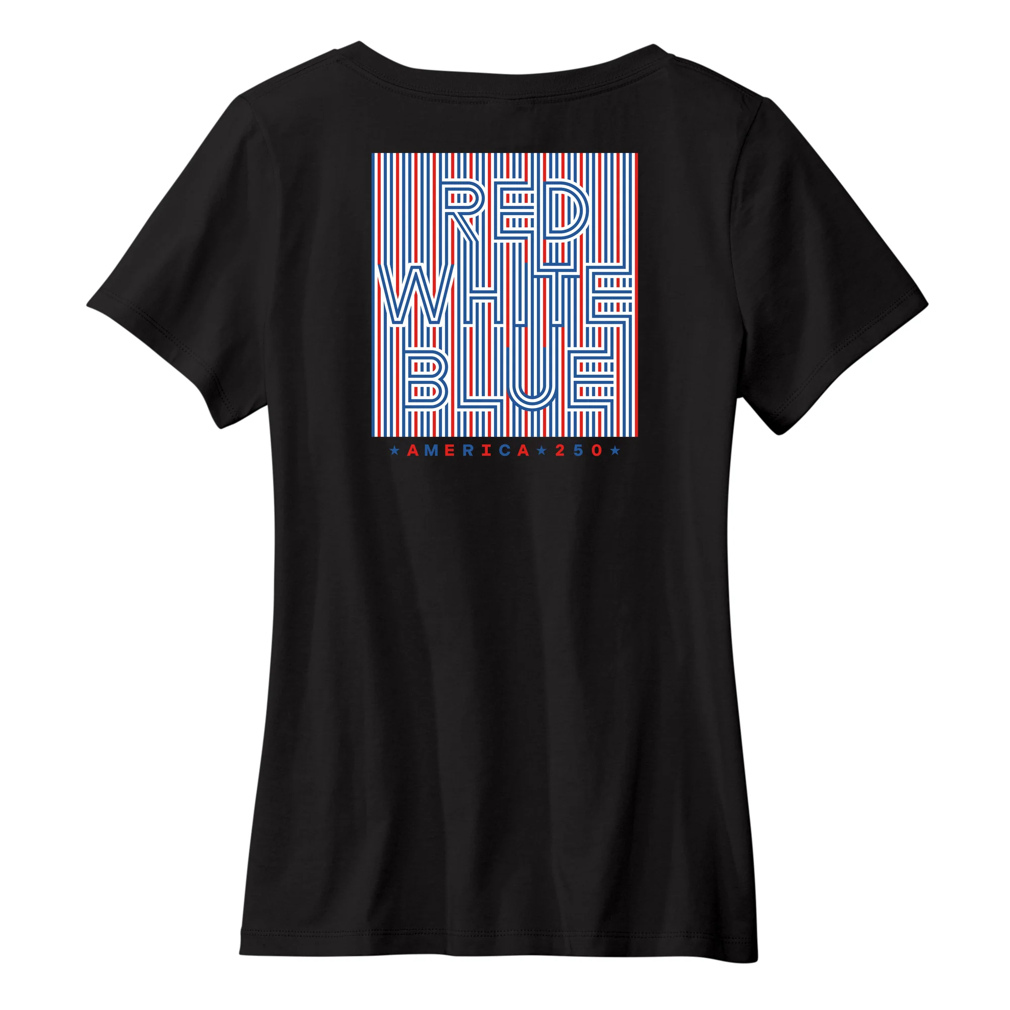 America250 Red White & Blue Women's V-Neck T-Shirt