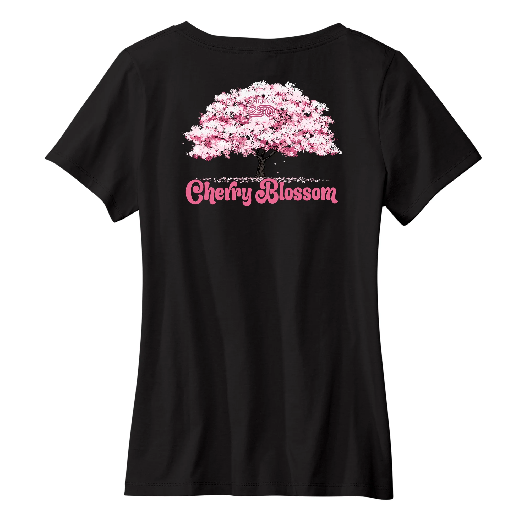 America250 Sakura Tree Women’s V-Neck T-Shirt