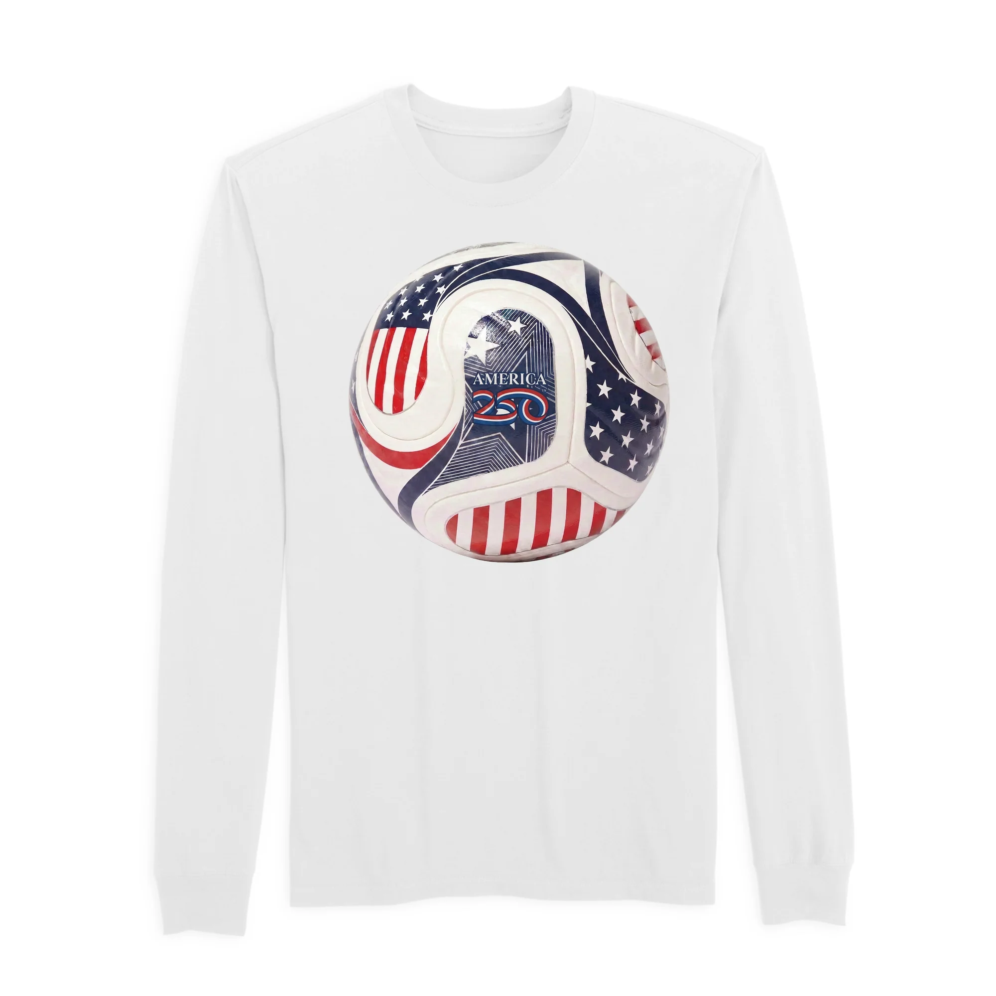 America250 Soccer Men's Long Sleeve T-Shirt - Image 2