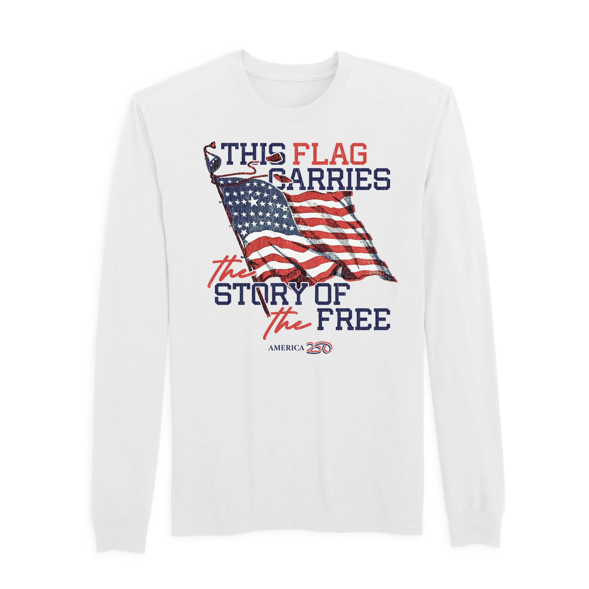 America250 Story of the Free Men's Long Sleeve T-Shirt - Image 2