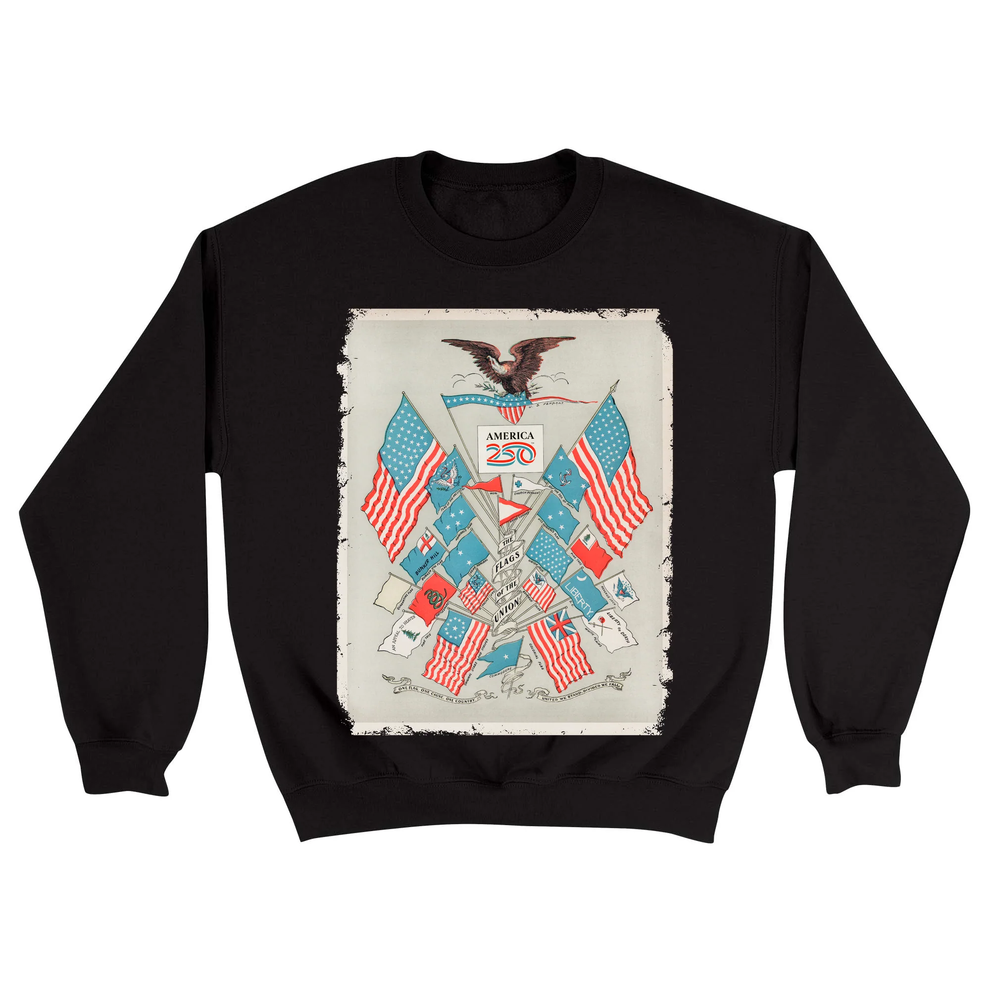 America250 Union Flag History Unisex Crewneck Sweatshirt - Image 2