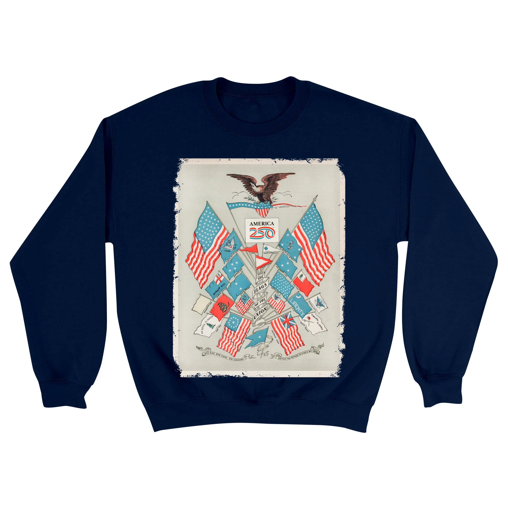 America250 Union Flag History Unisex Crewneck Sweatshirt - Image 3