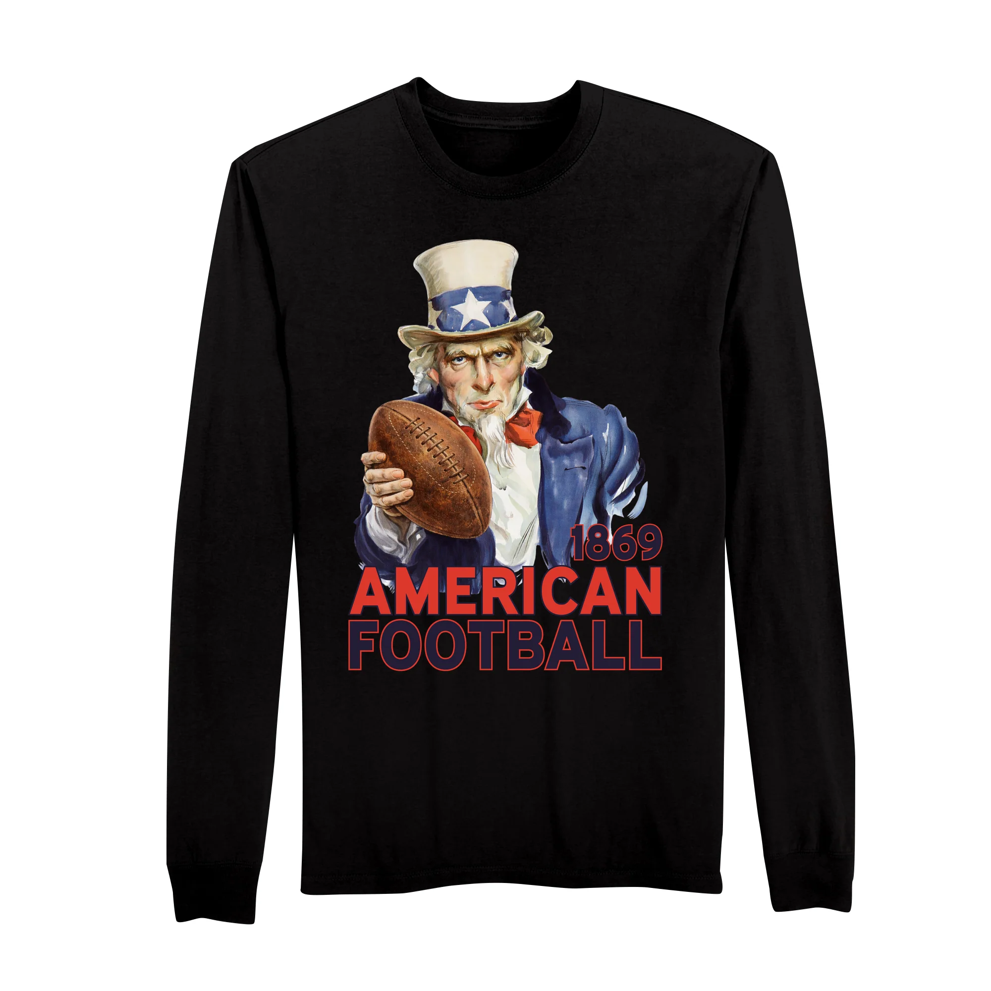 America250 We Want Football Men's Long Sleeve T-Shirt - Image 3
