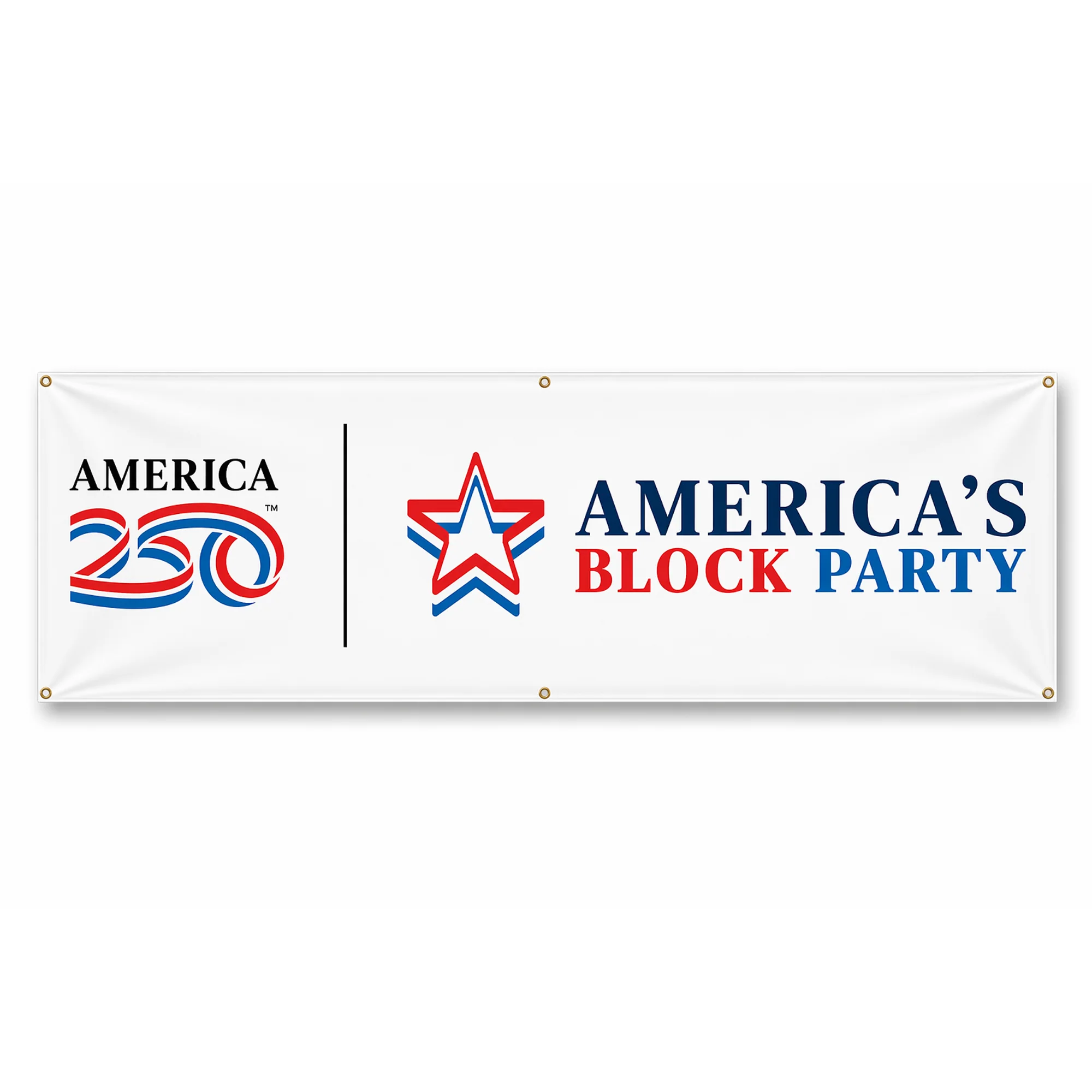 America250 America's Block Party Vinyl Banner - 4'x12' - Image 2