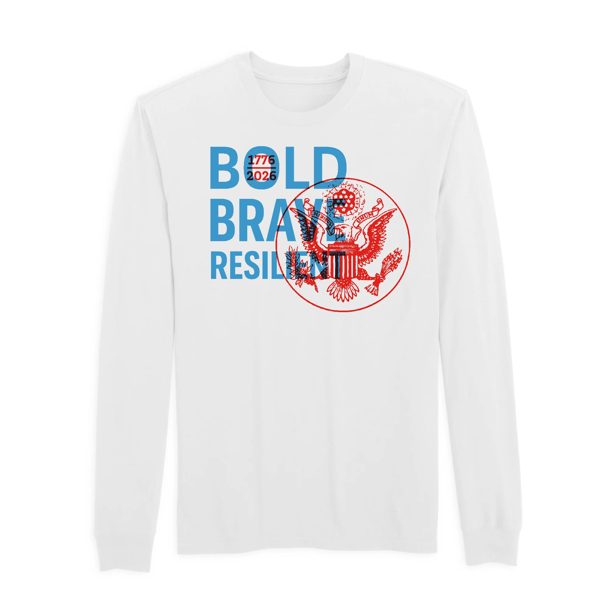 America250 Bold & Brave Men's Long Sleeve T-Shirt - Image 3