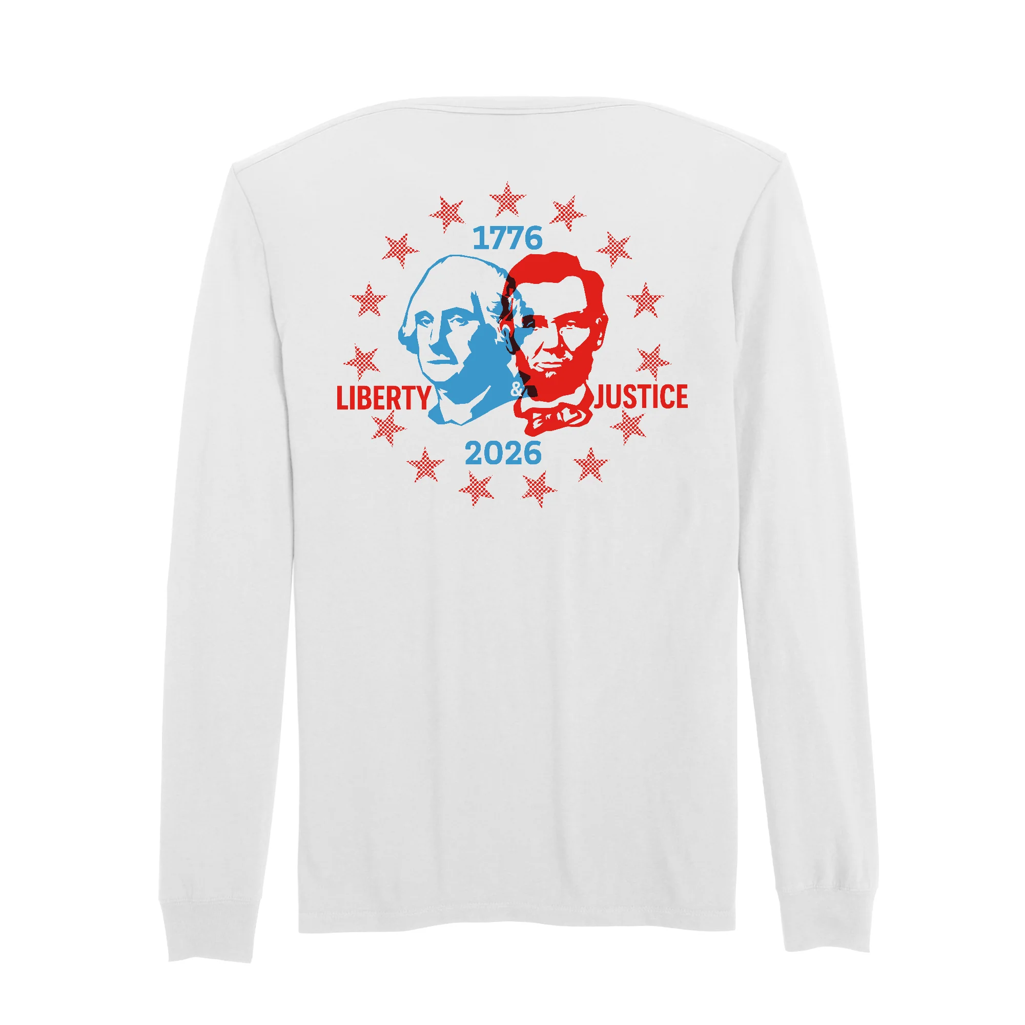 America250 Liberty & Justice Men's Long Sleeve T-Shirt - Image 3