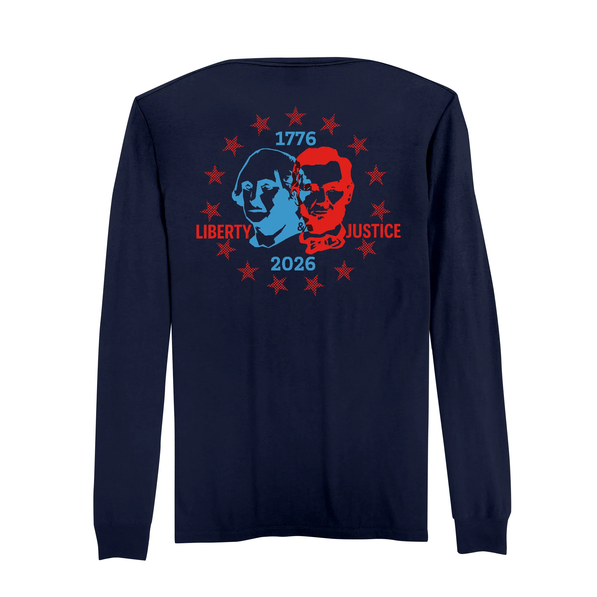 America250 Liberty & Justice Men's Long Sleeve T-Shirt - Image 5