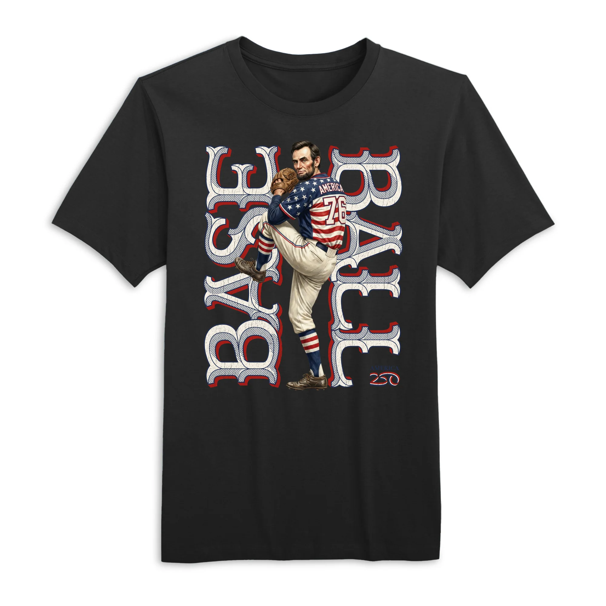 America250 Lincoln Baseball Men's T-Shirt