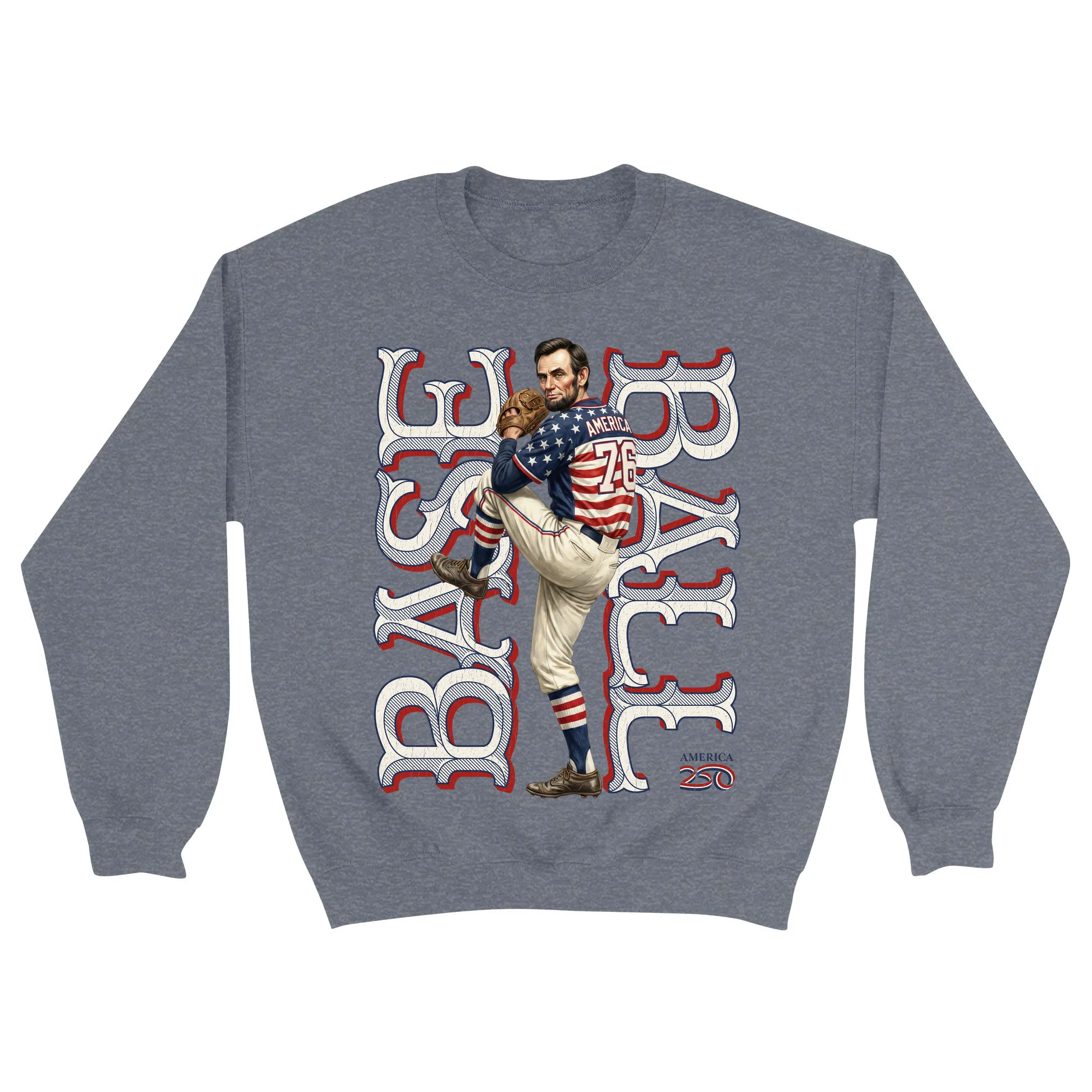 America250 Lincoln Baseball Unisex Crewneck Sweatshirt